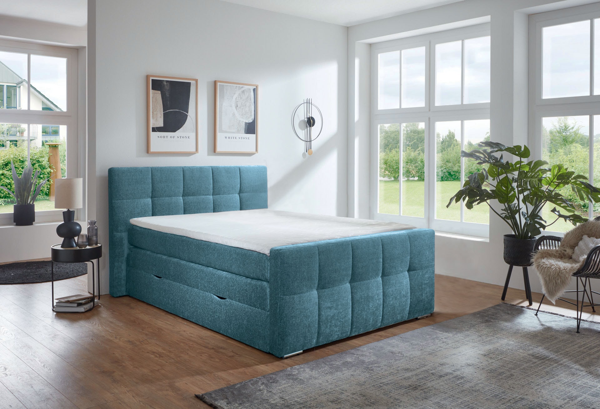 Home affaire Boxspringbett »Rosà« H3/H3, H3/H4, H4/H4 möglich