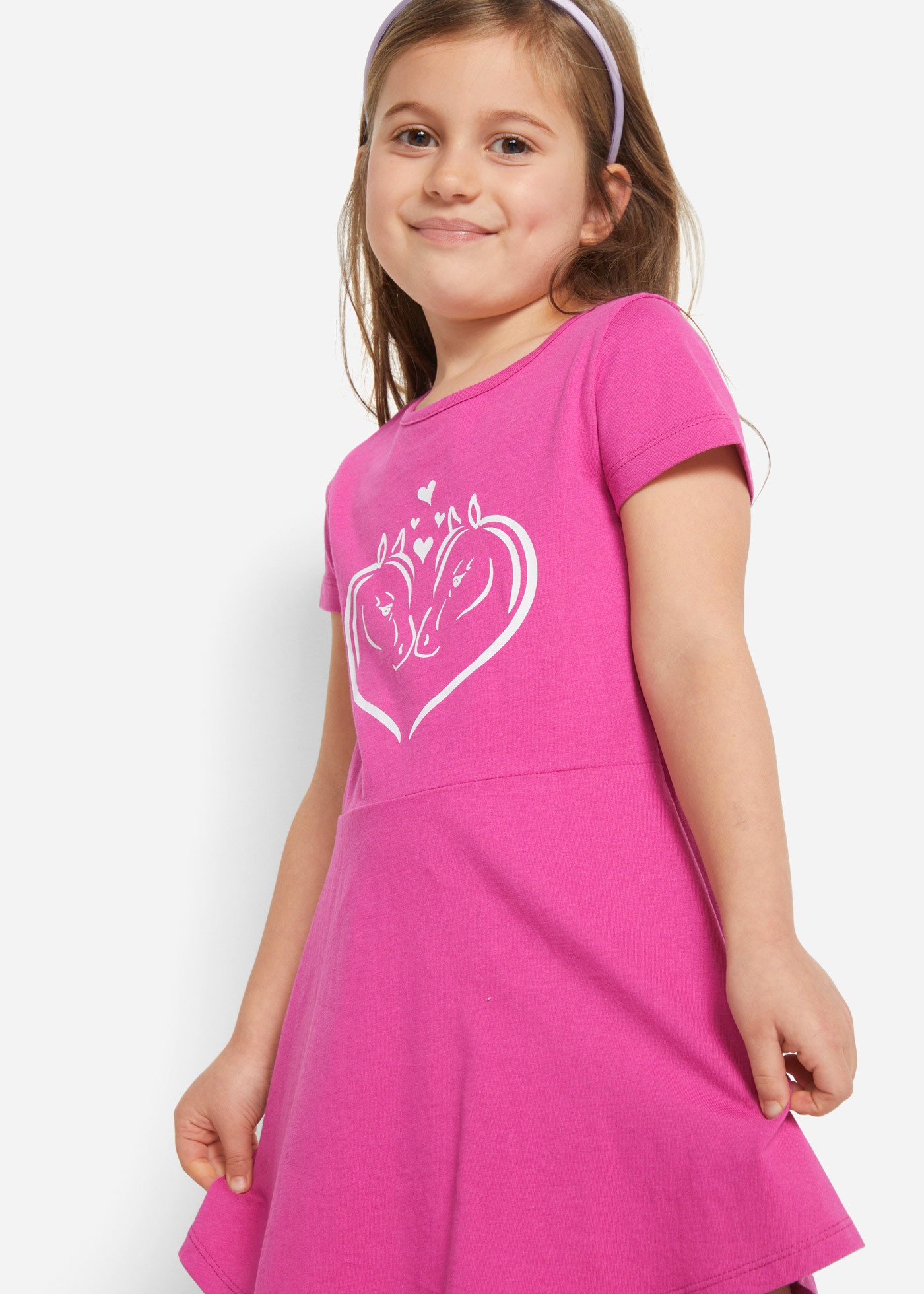 bonprix Robe en jersey Packung, 2 cuis tlg. für warme Tage, aus Baumwolle, Regular Fit, Kurzarm-Design