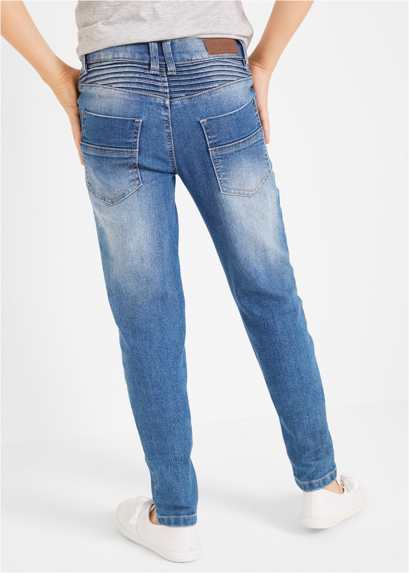 bonprix Jeans skinny , Skinny Fit Stretch-Jeans mit verstellbarem Bund, Straight
