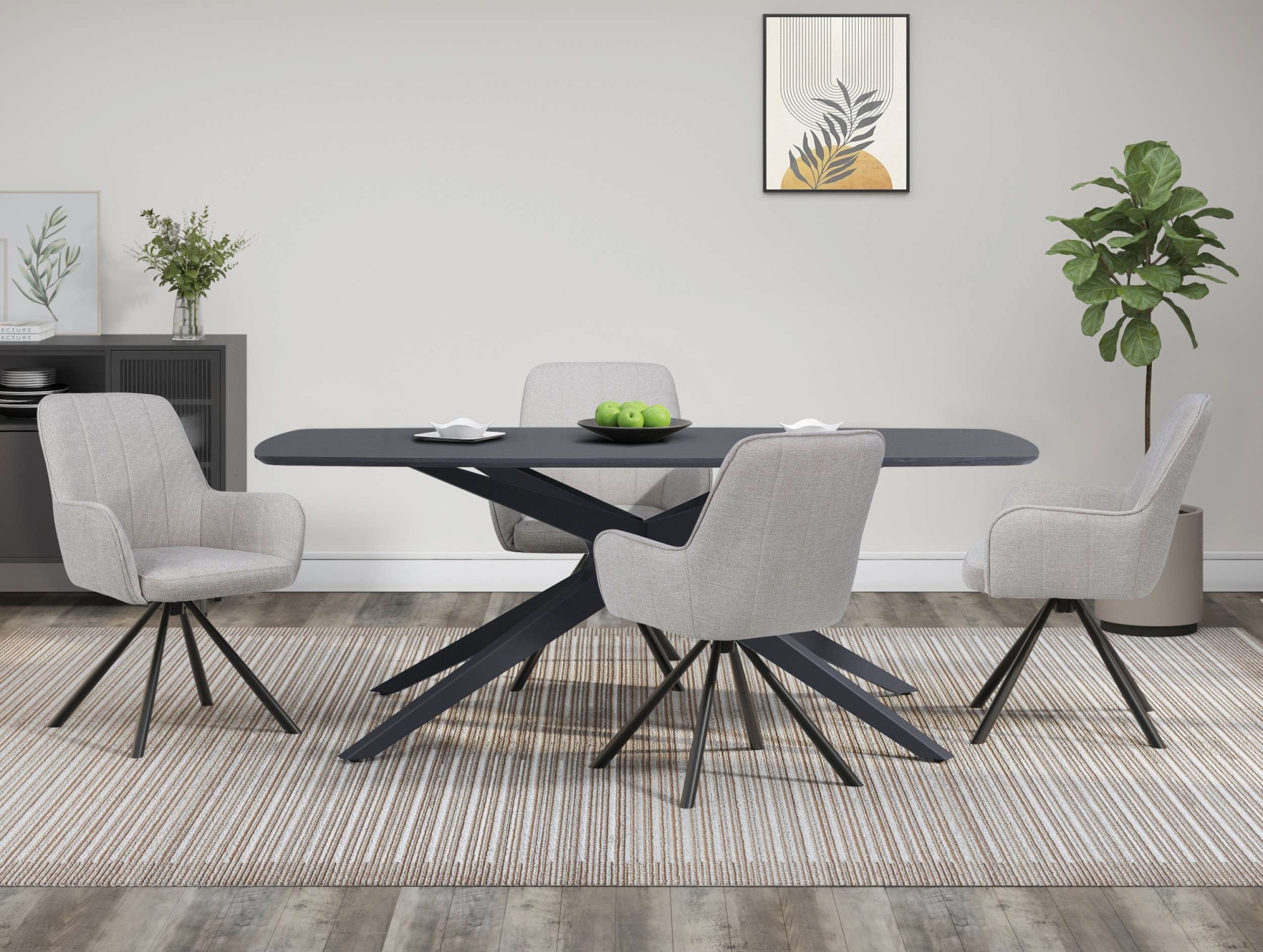 GOODproduct Esszimmerstuhl »Flaurent« () 2 Stk.gepolsterte Rückenlehne, Armlehne und Sitzfläche, Sitzhöhe 50 cm