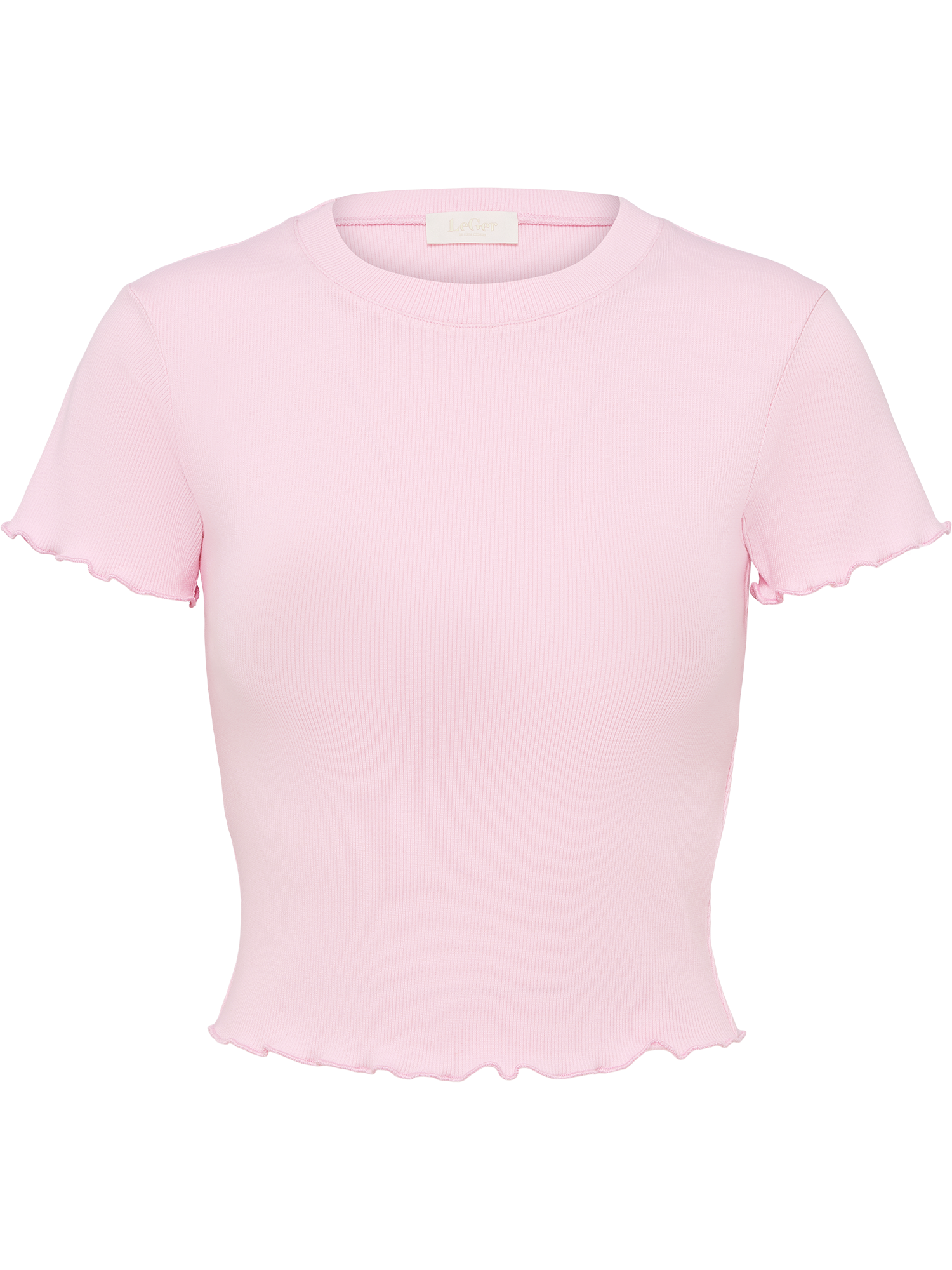 LeGer T-shirt »Teresa, LeGer by Lena Gercke« mit Rippstruktur, kurze Form, slim fit