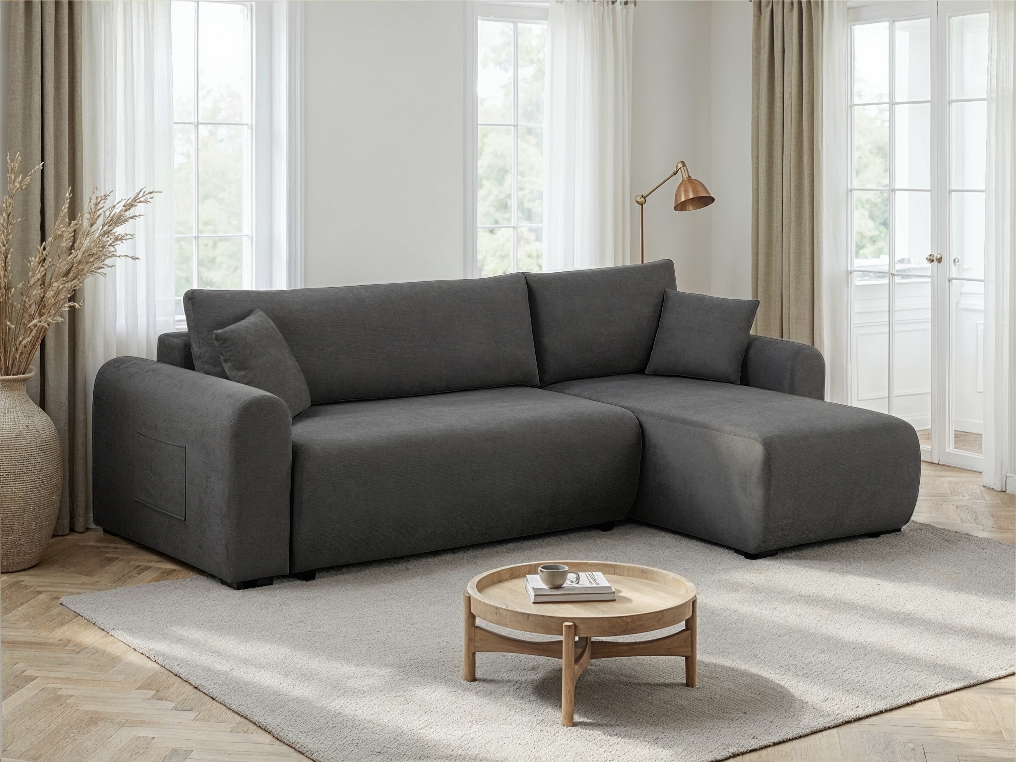 GOODproduct Ecksofa »JONAA L-Form, 241cm - OTTO. Verlässliche Qualität.« 133/200cm, Recamiere links/rechts, Bettkasten, Cord u. Struktur