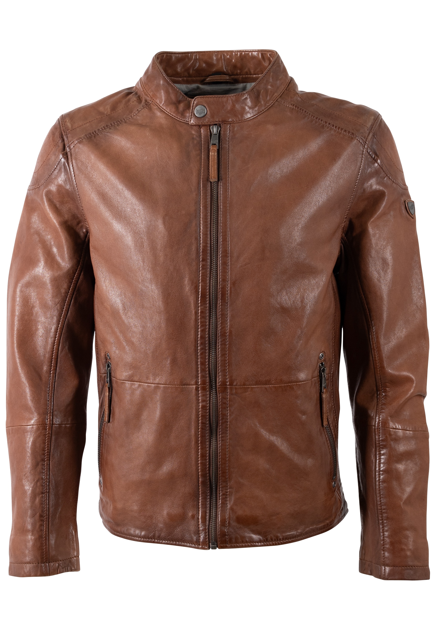 Mauritius Veste en cuir »MMBaydo« mit Bikerkragen