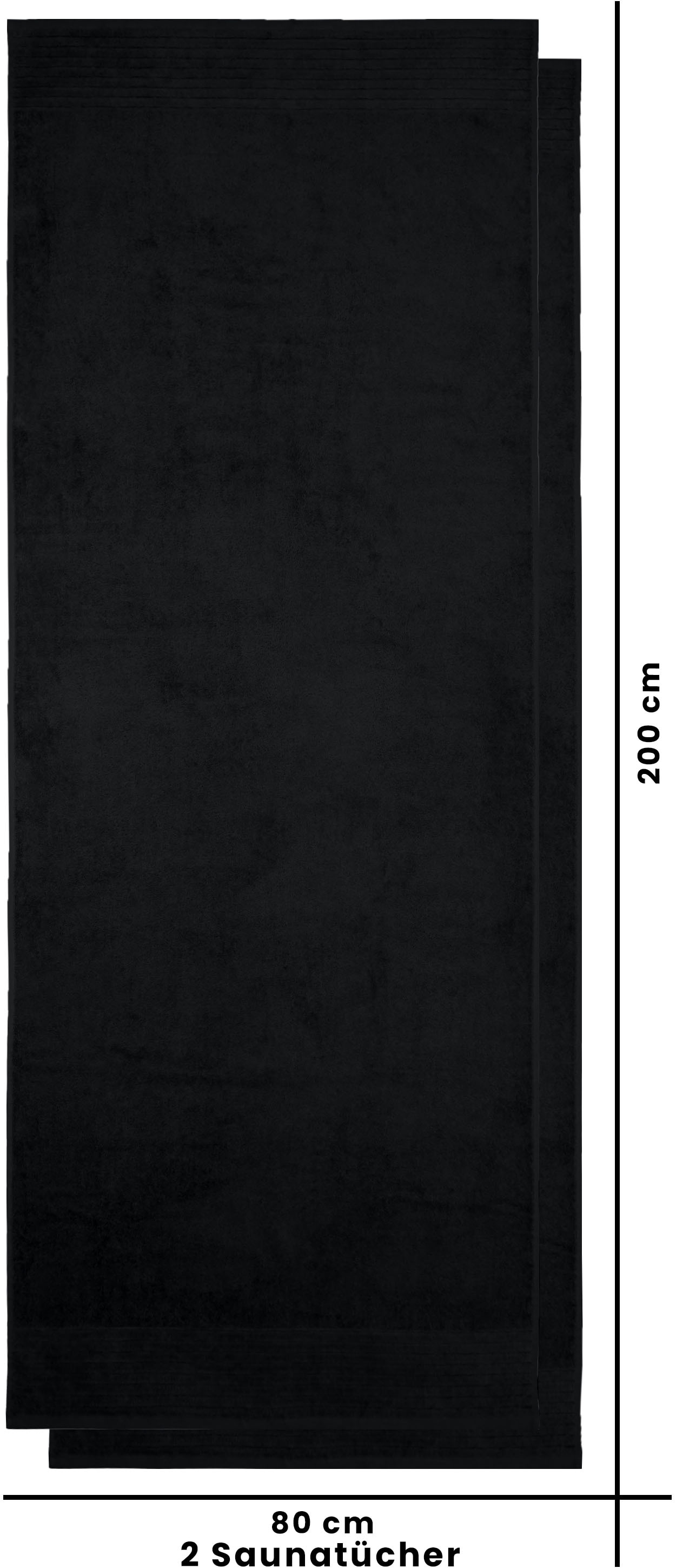 GOODproduct Serviette de sauna »Sanremo Premium, Premium Handtücher, 600 gr/m², 80x200cm« Bordüre, einfarbig, flauschig, weich, dicke Qualität, 5 Jahre Garantie