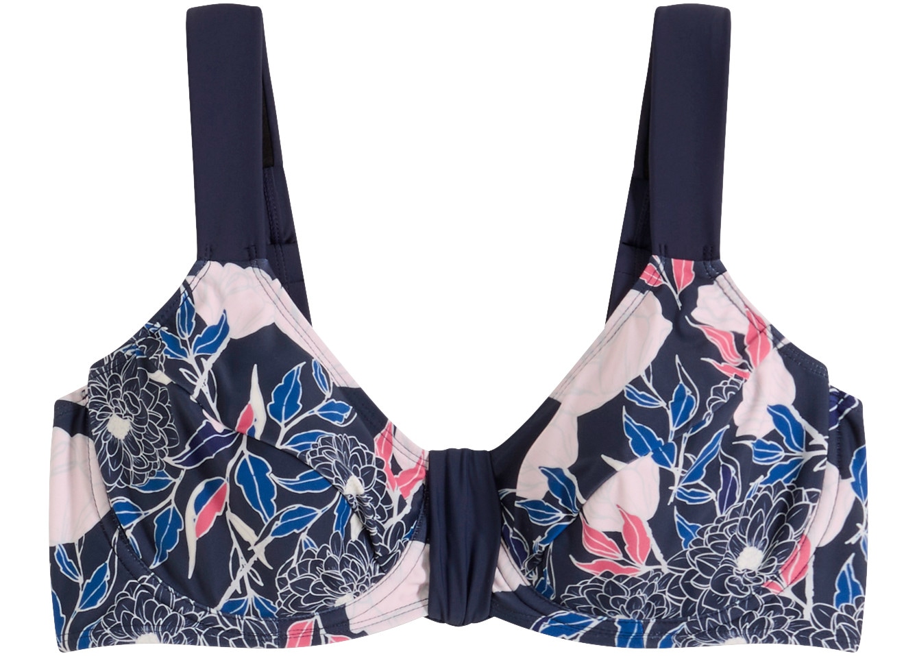 bonprix Haut de bikini à armatures minimiseur, motif floral, style sportif