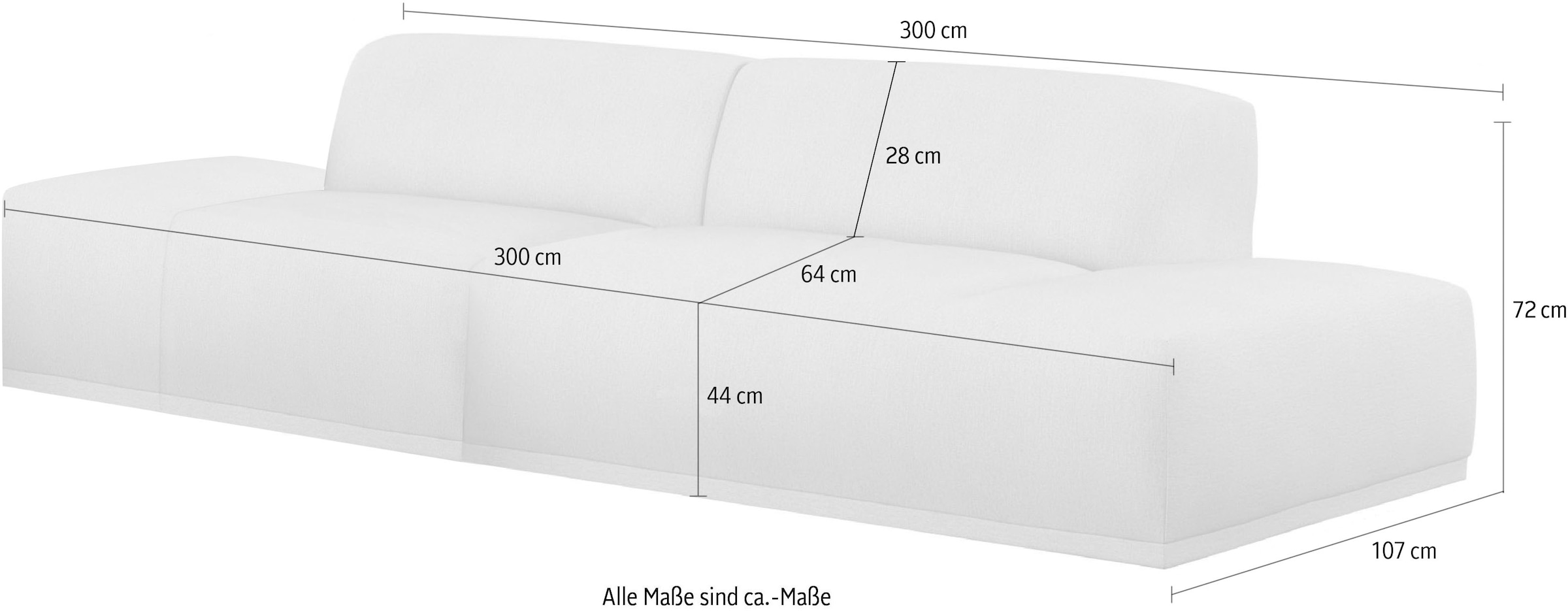 TRENDMANUFAKTUR Canapé Big »Braga Japandi-Design, toller Sitzkomfort, Designsofa« au design moderne, avec mousse froide de haute qualité