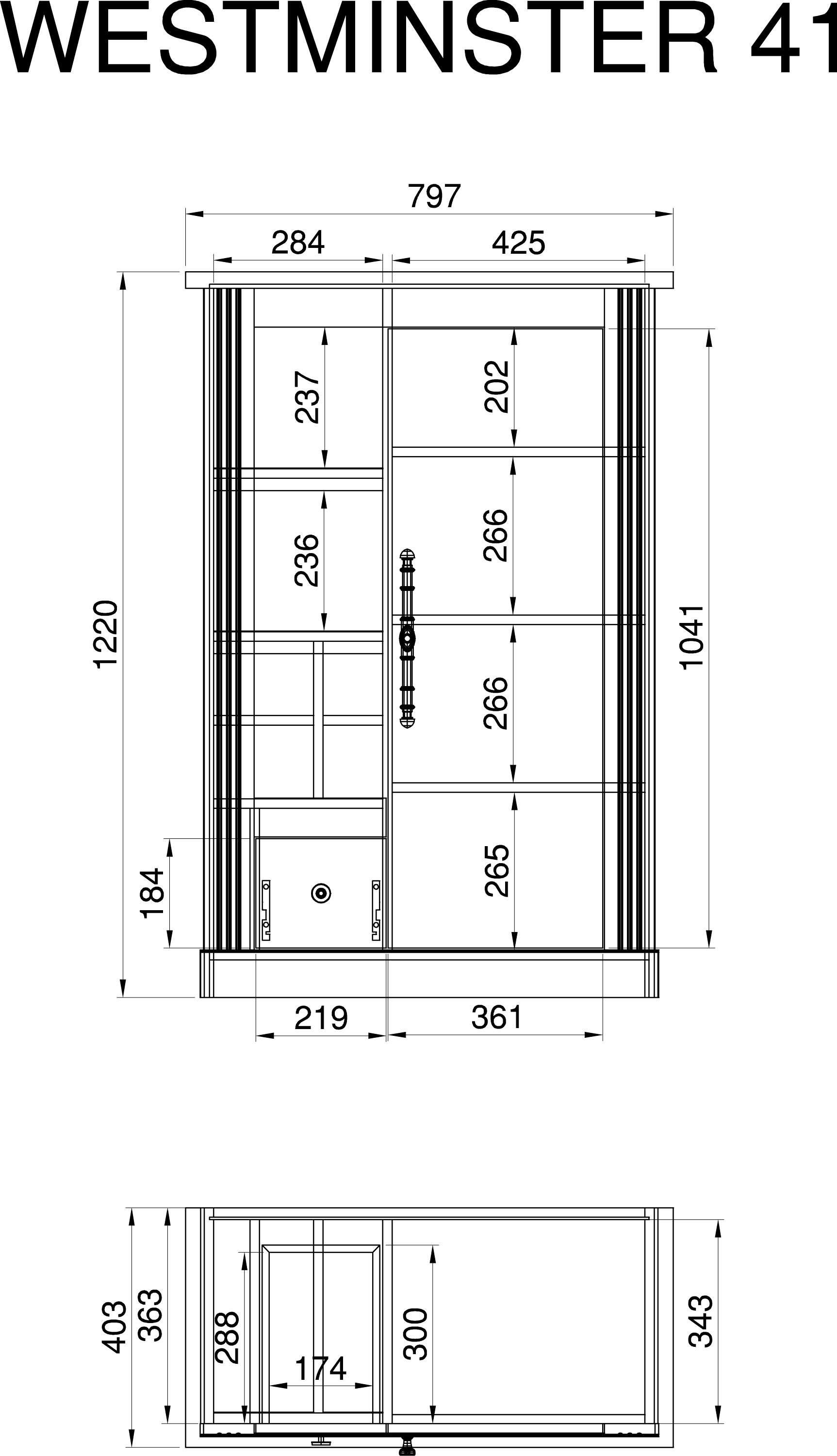 GOODproduct Kommode »Westminster TOPSELLER!« Höhe ca. 122cm,  Schrank mit praktisch viel Stauraum