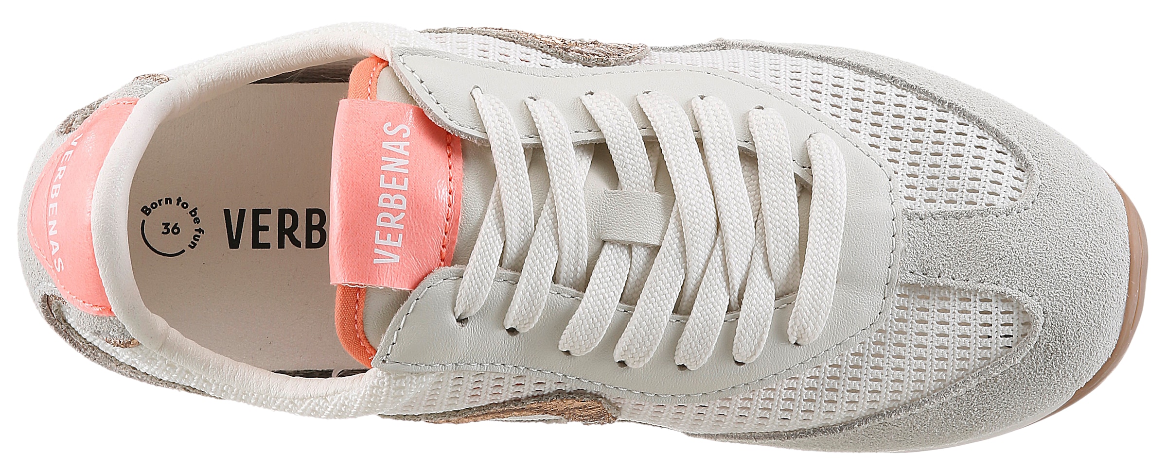 VERBENAS Baskets compensées »JAMAICA«  Sneakers rétro, chaussure basse, chaussure à lacets avec insert en mesh