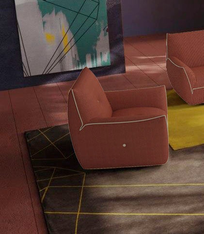 Egoitaliano Fauteuil »Yuki, extravagantes Design und höchster Sitzkomfort, tolle Details« revêtu de microfibre bioélastique BOUNCE