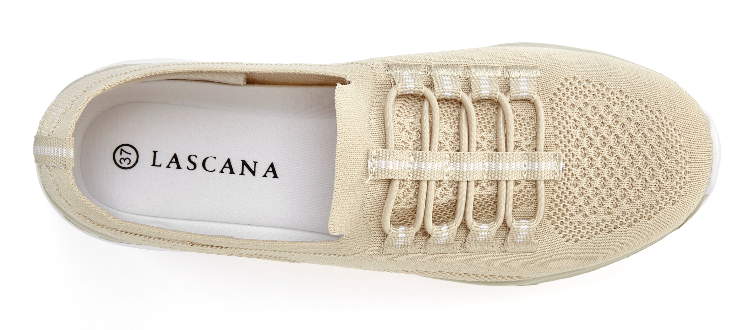 LASCANA Sneakers »Slipper, Halbschuh, Slip-On-Sneaker,«  en matériau textile léger VEGAN