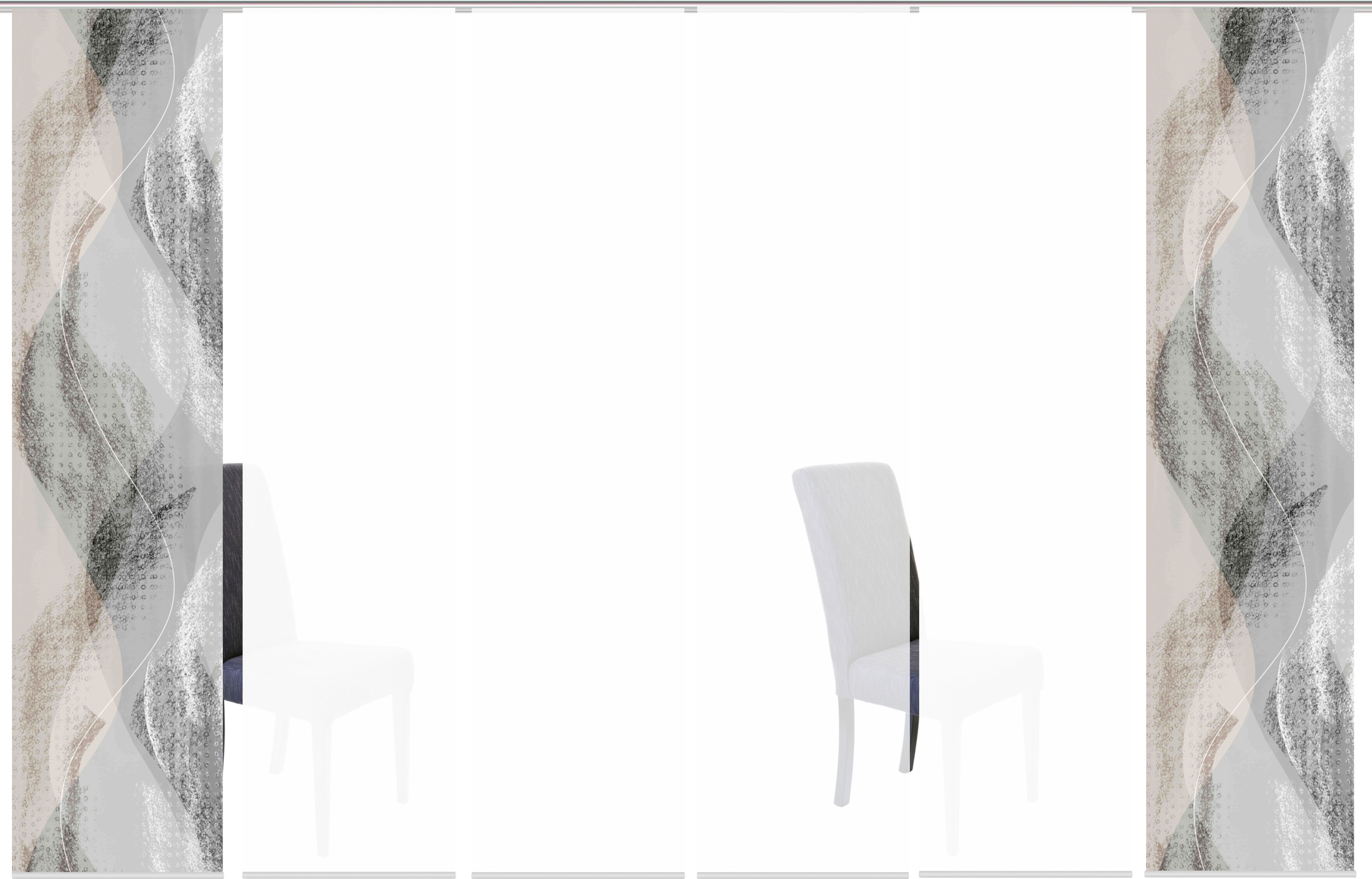 HOME WOHNIDEEN Rideau coulissant »TORRE« Support de panneau 1 cuis tlg. DIGITALDRUCK