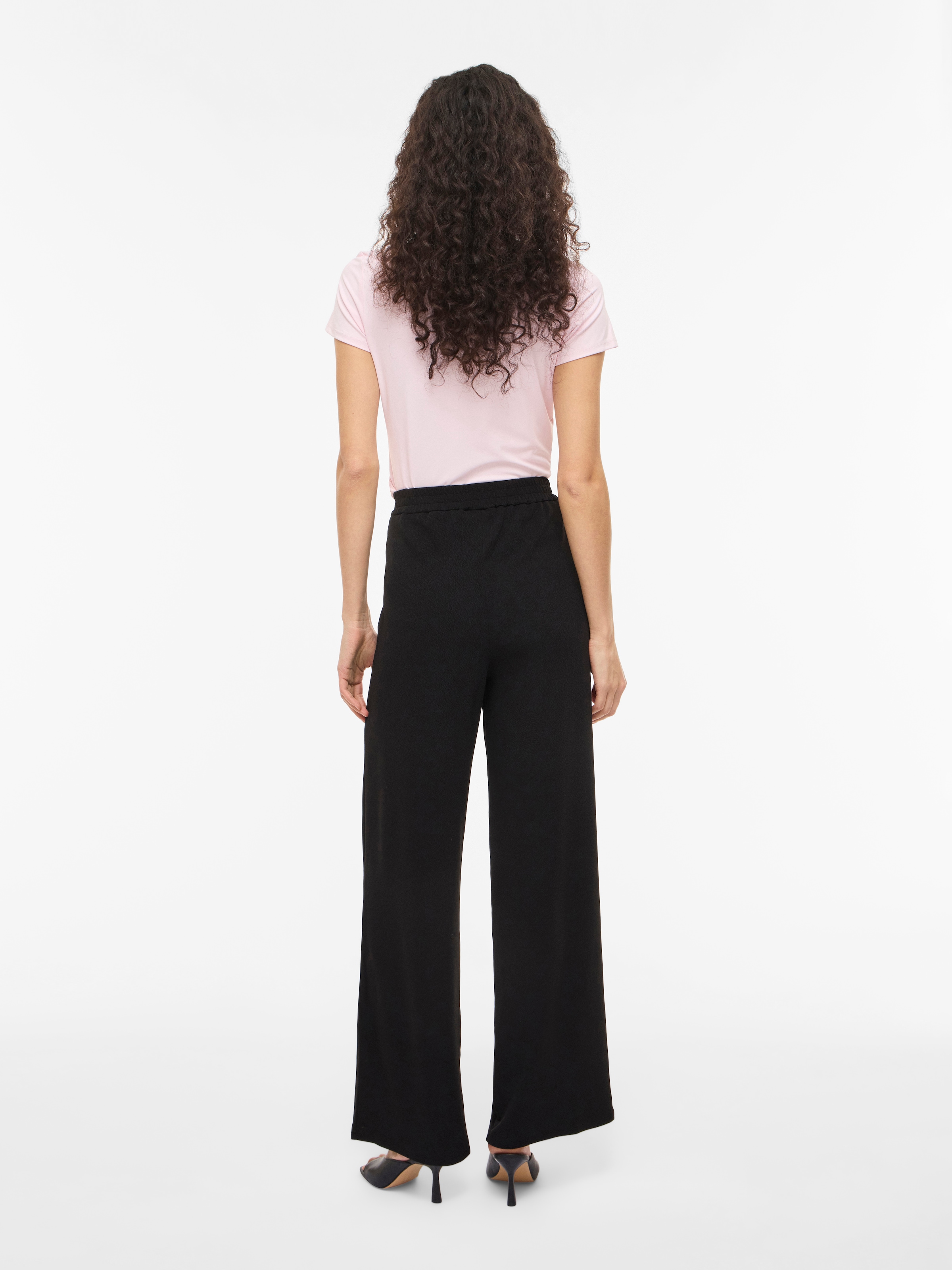 Vila Pantalon à enfiler »VIBENNE HW WIDE PLEAT JRS PANTS - NOOS«  mélange de matériaux