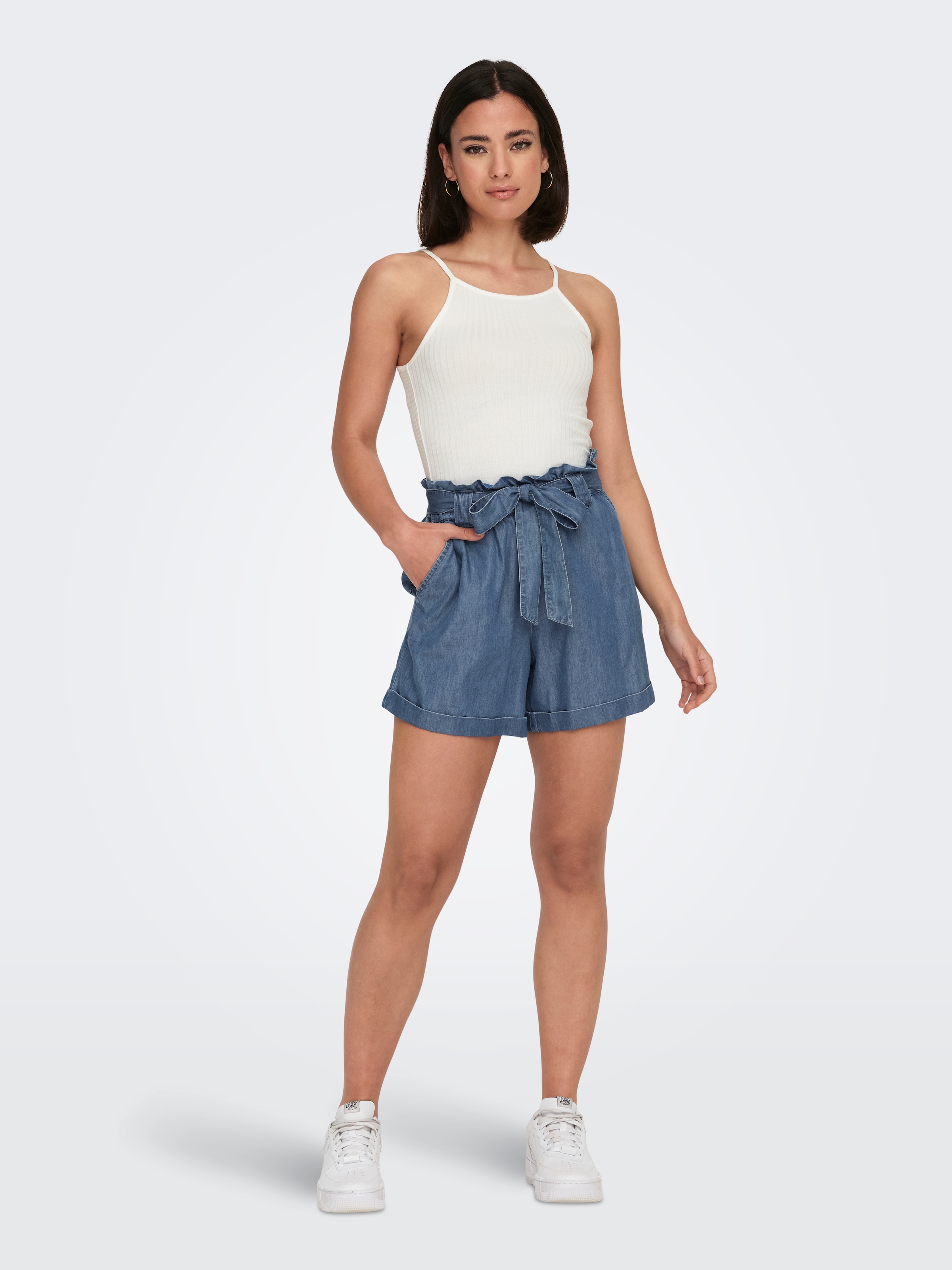 ONLY Shorts »ONLBEA SMILLA HW PB LOOSE DNM SHORTS«  im Denim Look