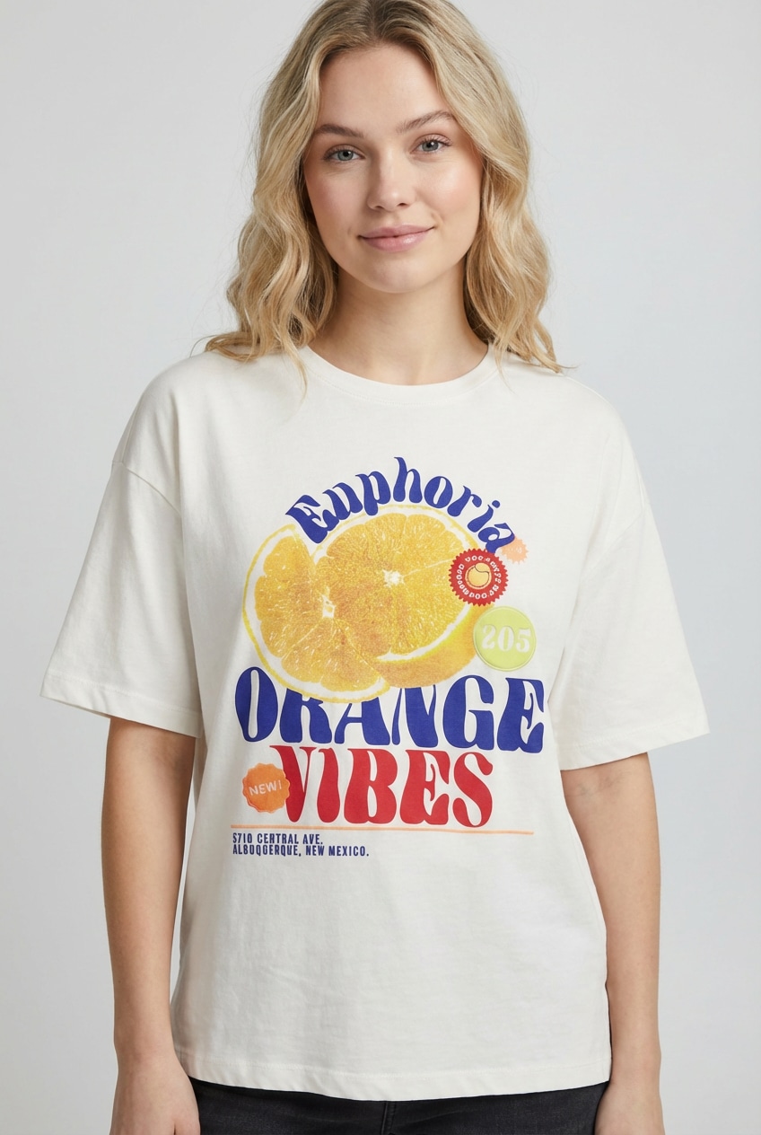 ONLY T-shirt à manches courtes »ONLBOLETTE LIFE S/S TOP BOX CC JRS« avec imprimé accrocheur