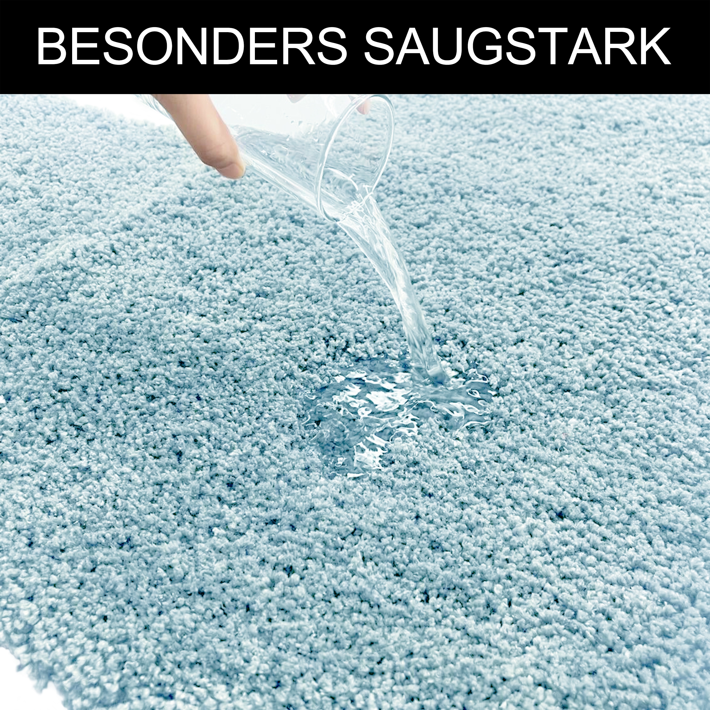 GOODproduct Tapis de bain »Sanremo Standard, Badvorleger, Badezimmer Teppich, sehr weich« Höhe 30 mm revêtement antidérapant Séchage rapide | compatible chauffage au sol tapis de bain uni, rectangulaire, rond & en set de 3 pièces disponible