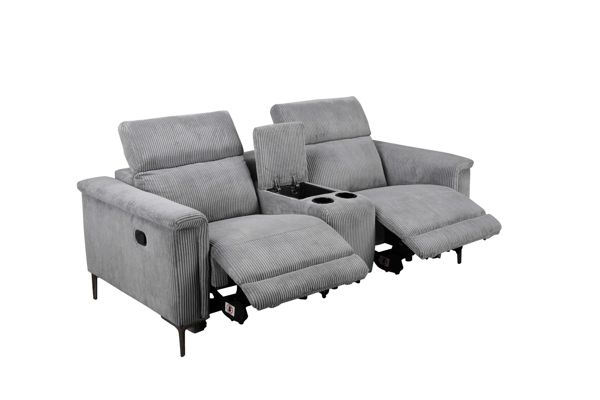 Home affaire 2-places »Lund in Cord, 2er-Kinosofa, TV-Sessel, Multimedia-Sofa, USB-A,« m. elektrischer o. manueller Relaxfunktion, Getränkehalter u. Staufach