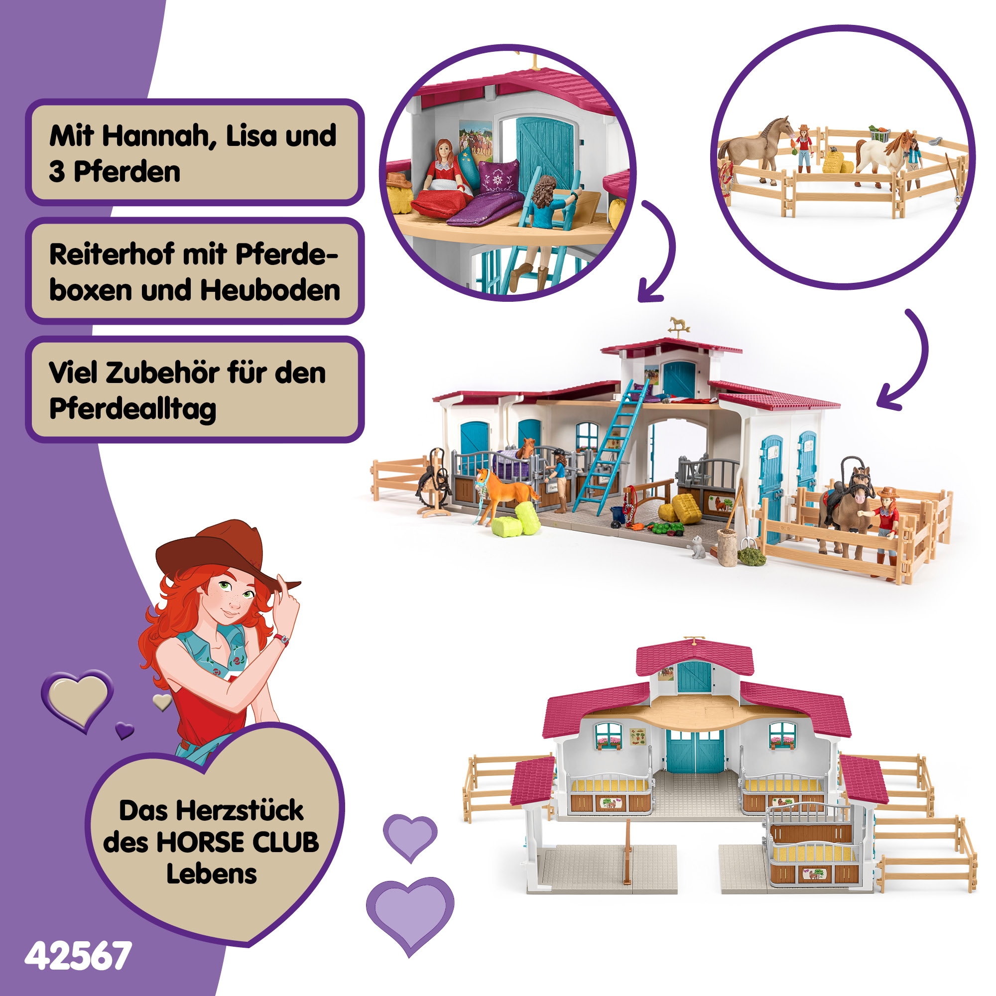 Schleich® Monde de jeu »HORSE CLUB, Reiterhof (42567)«