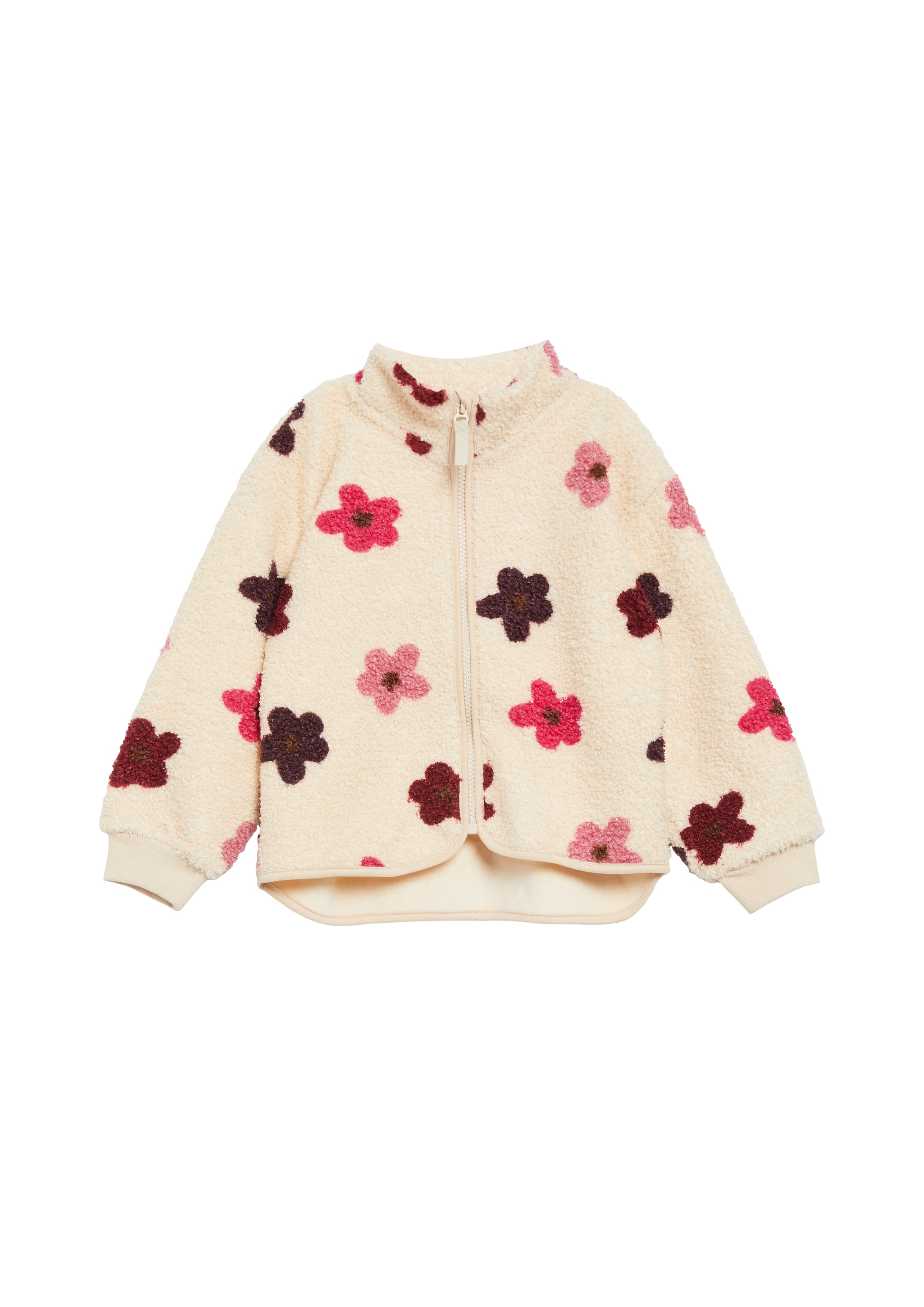 s.Oliver Junior Plüschjacke mit floralem Print