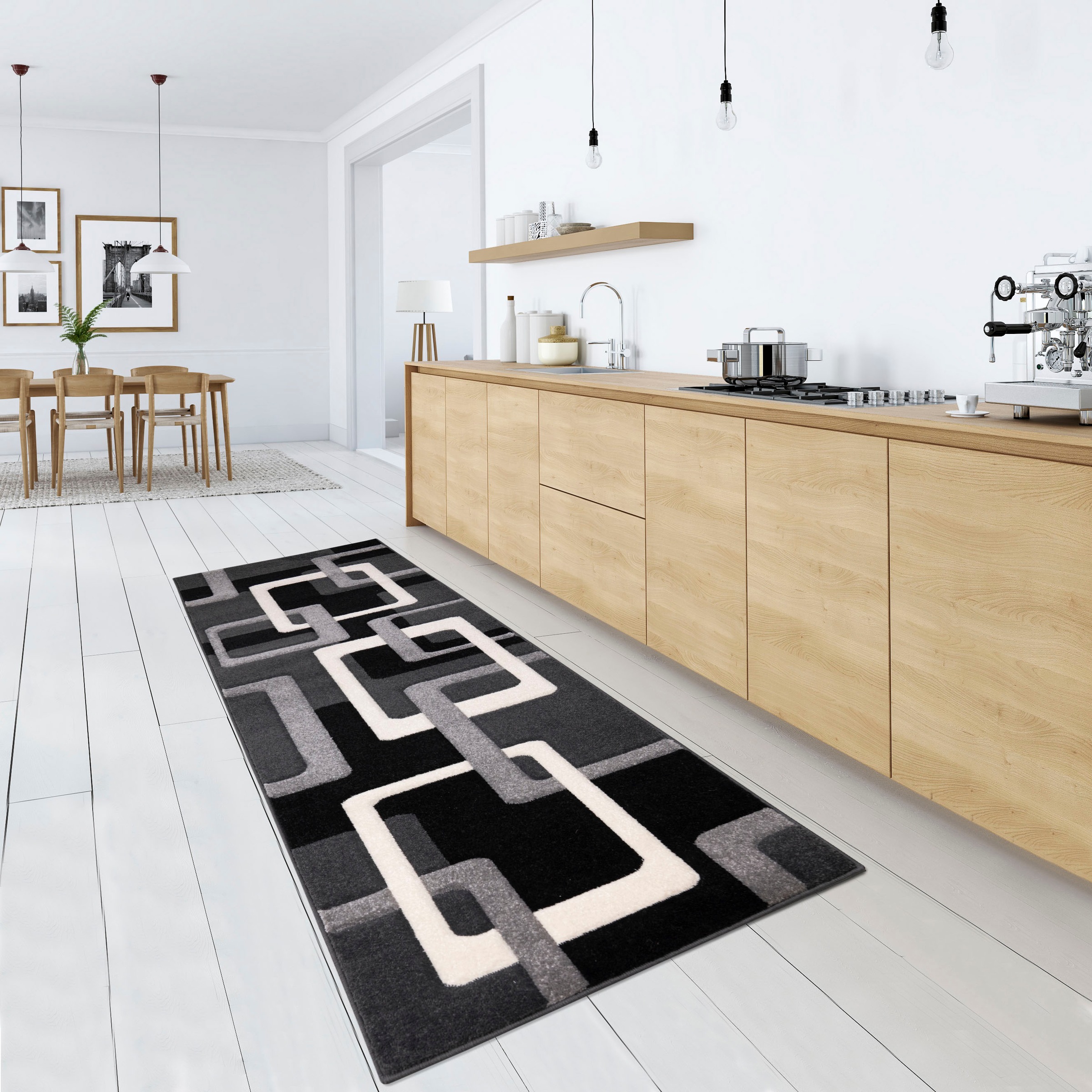 my home Läufer »Maxim« rechteckig 12 mm Höhe Hoch-Tief-Effekt, Kurzflor, 3D-Design