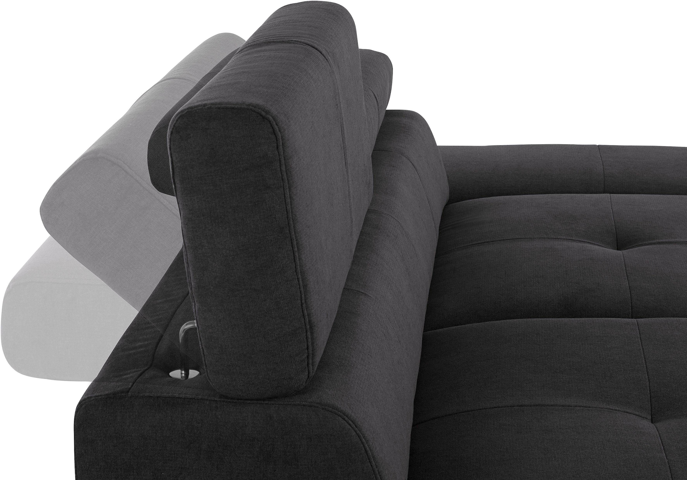 COTTA Polstergarnitur »Enterprise« Set,  Set bestehend aus 2,5-Sitzer mit Arm- & Kopfteilverstellung & Hocker