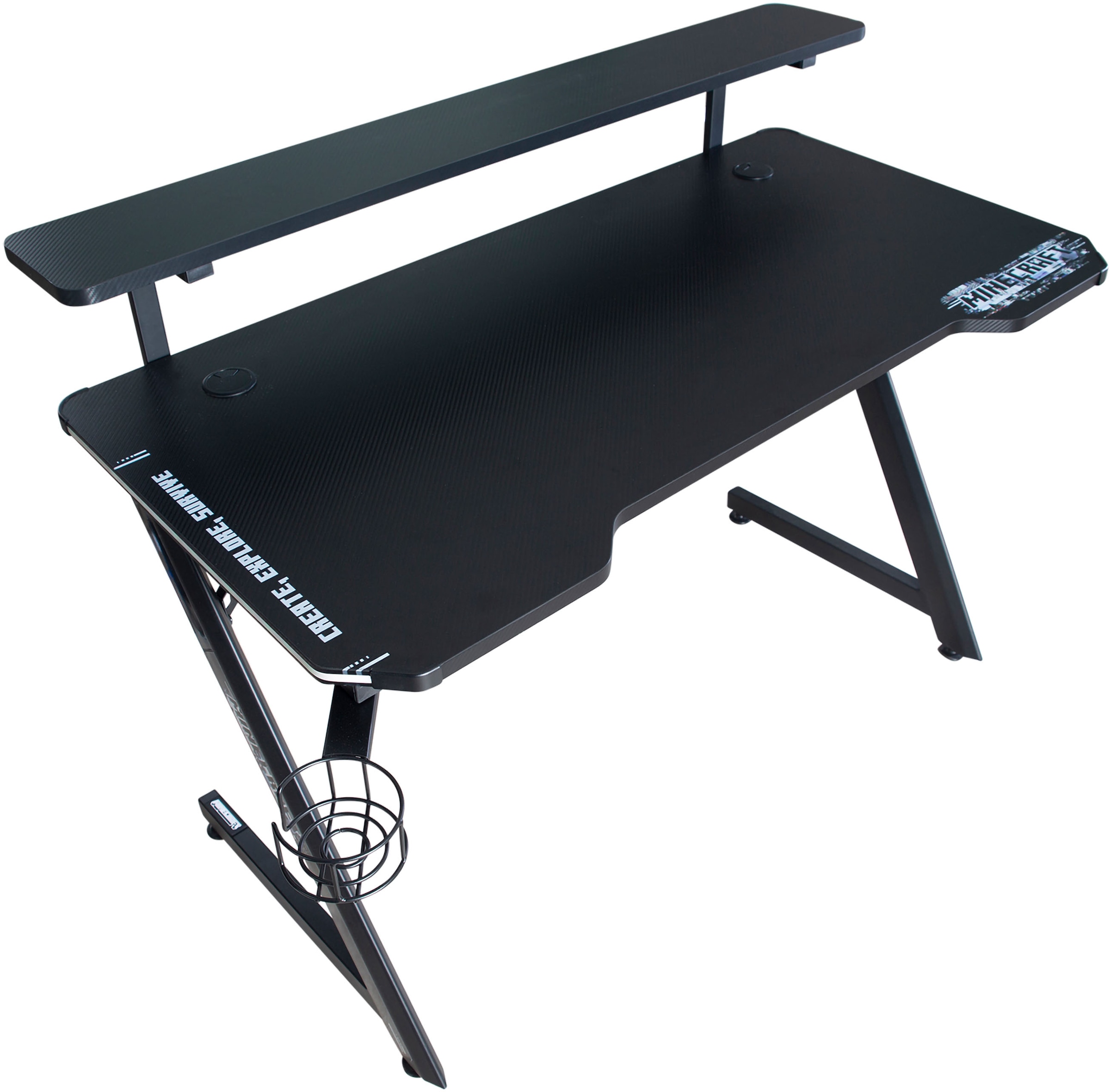 Phoenix Table de gaming incl. éclairage LED RGB