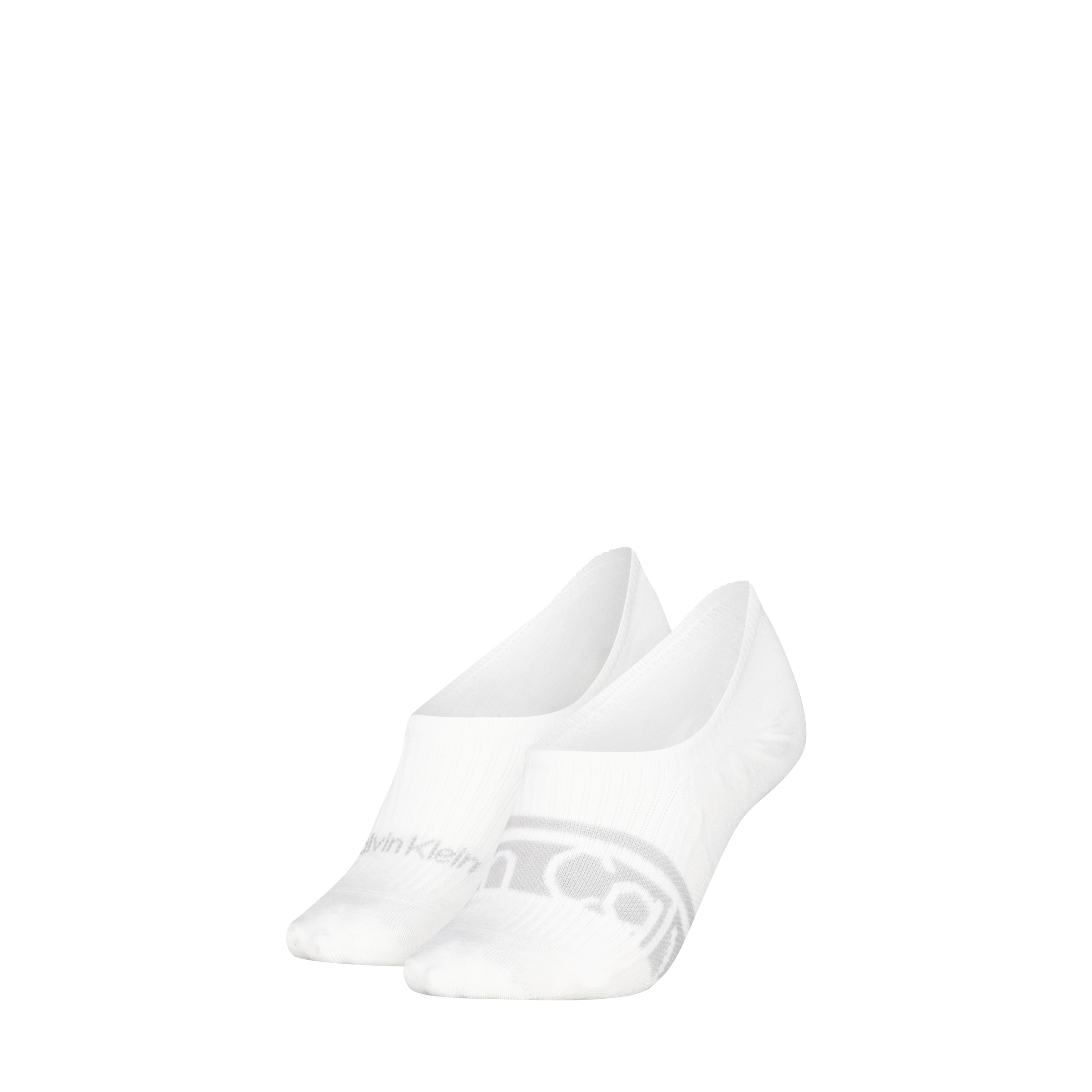 Calvin Klein Füsslinge »CK WOMEN FOOTIE HC LOGO STRIPE« 2 Paar,  Antirutsch Noppen im Fersenbereich, Baumwollmischung
