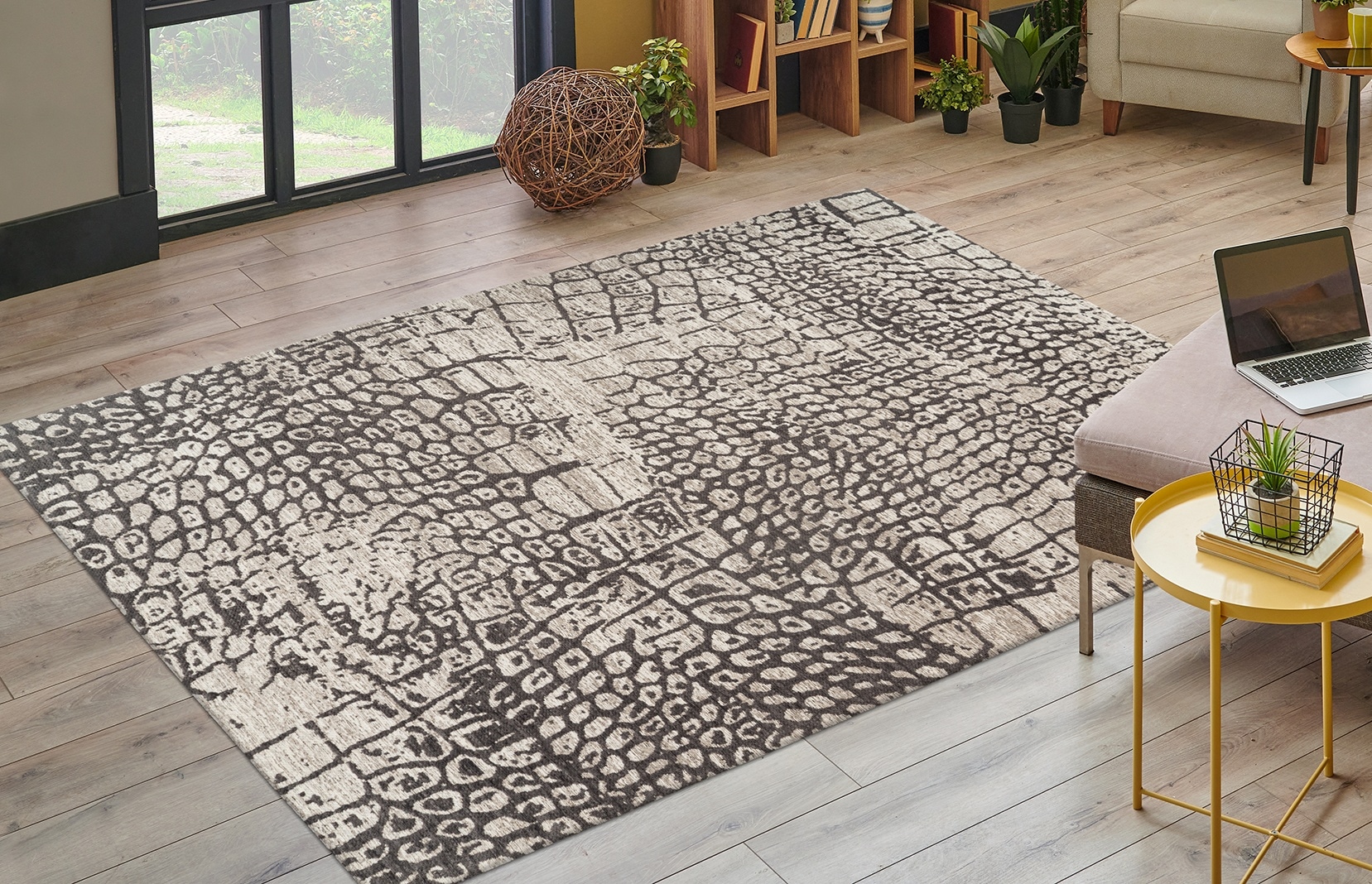 Kayoom Teppich »Davis 325« rechteckig 12 mm Höhe edles Design, pflegeleicht, neutrale Farben