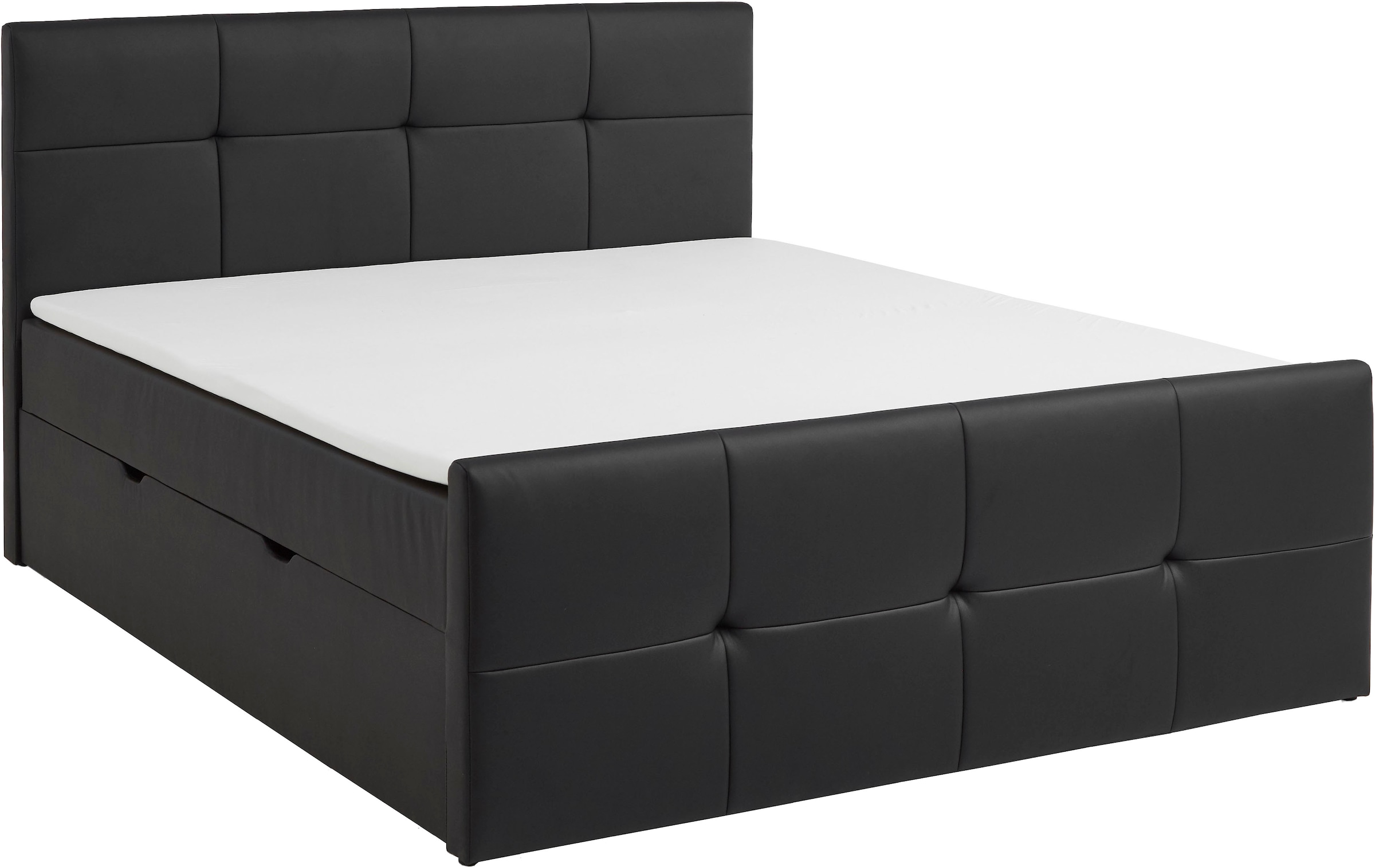 PLACES OF STYLE Lit de boxe »Mizzana inkl. Bettkasten, erhältlich in der Grösse 180x200cm, H3« Bezug aus Kunstleder, inkl. PU-Schaumtopper