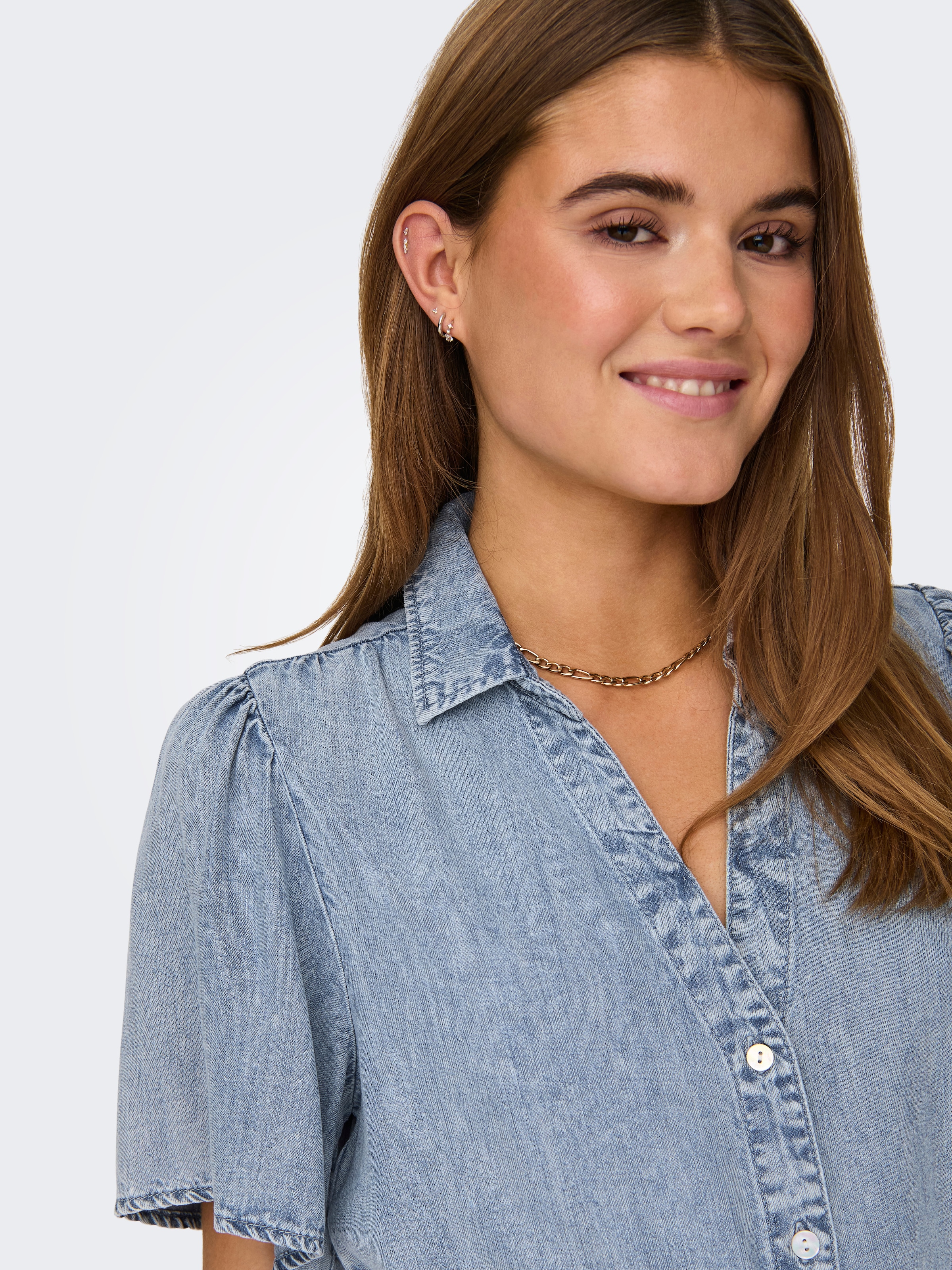 ONLY Robe en jean »ONLHELENA SS BELTED DNM DRESS QYT« viscose, coupe regular