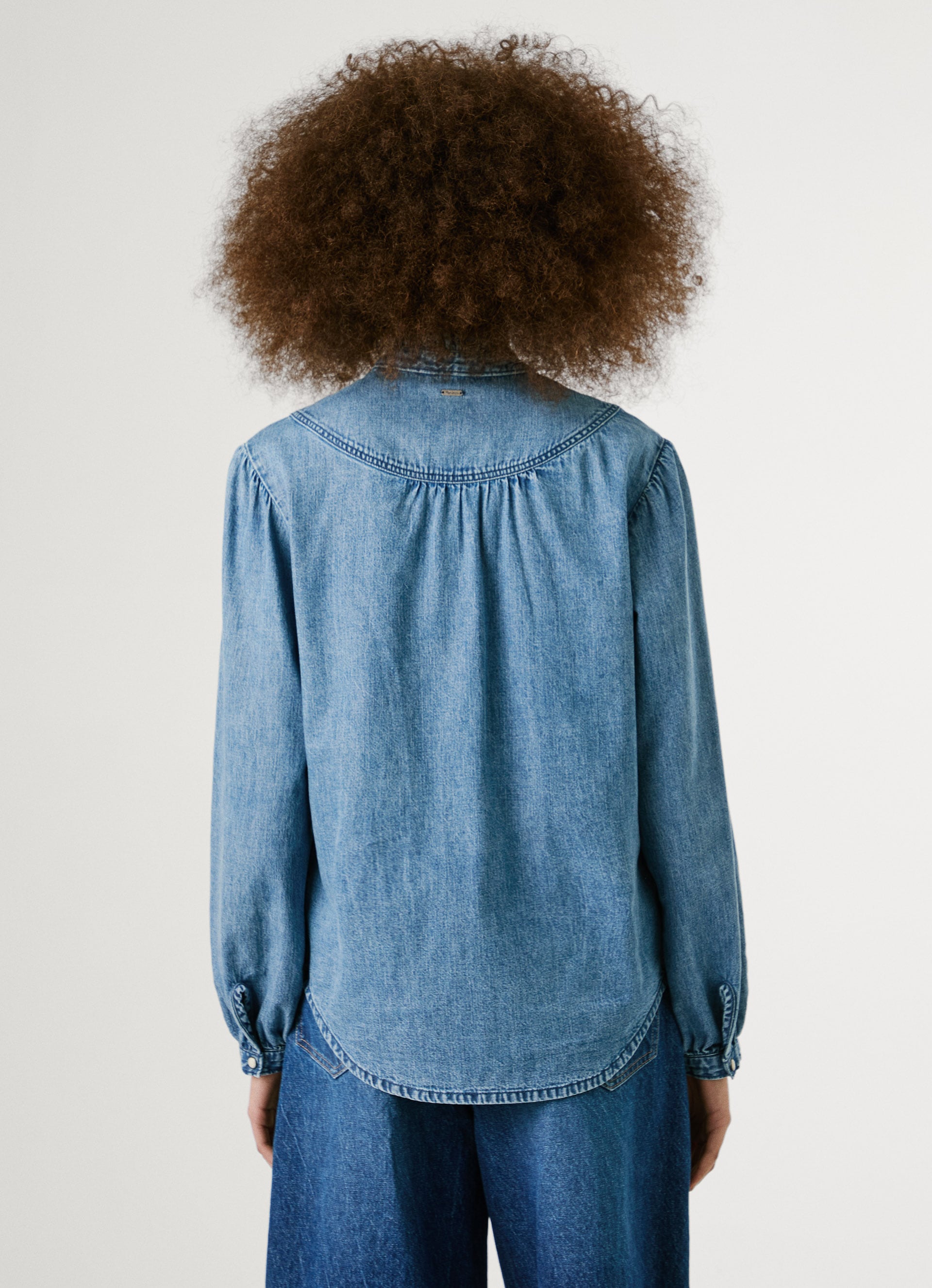 Pepe Jeans Blouse en jean »REGULAR DENIM BLOUSE« mit Druckknöpfen