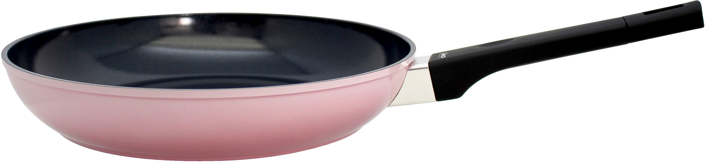 Elo Basic Poêle à frire »Basic Pfanne + Gratis Mini Herzpfanne« Aluminium Ensemble, 2 tlg. aussen rosé Silicon Polyester beschichtet