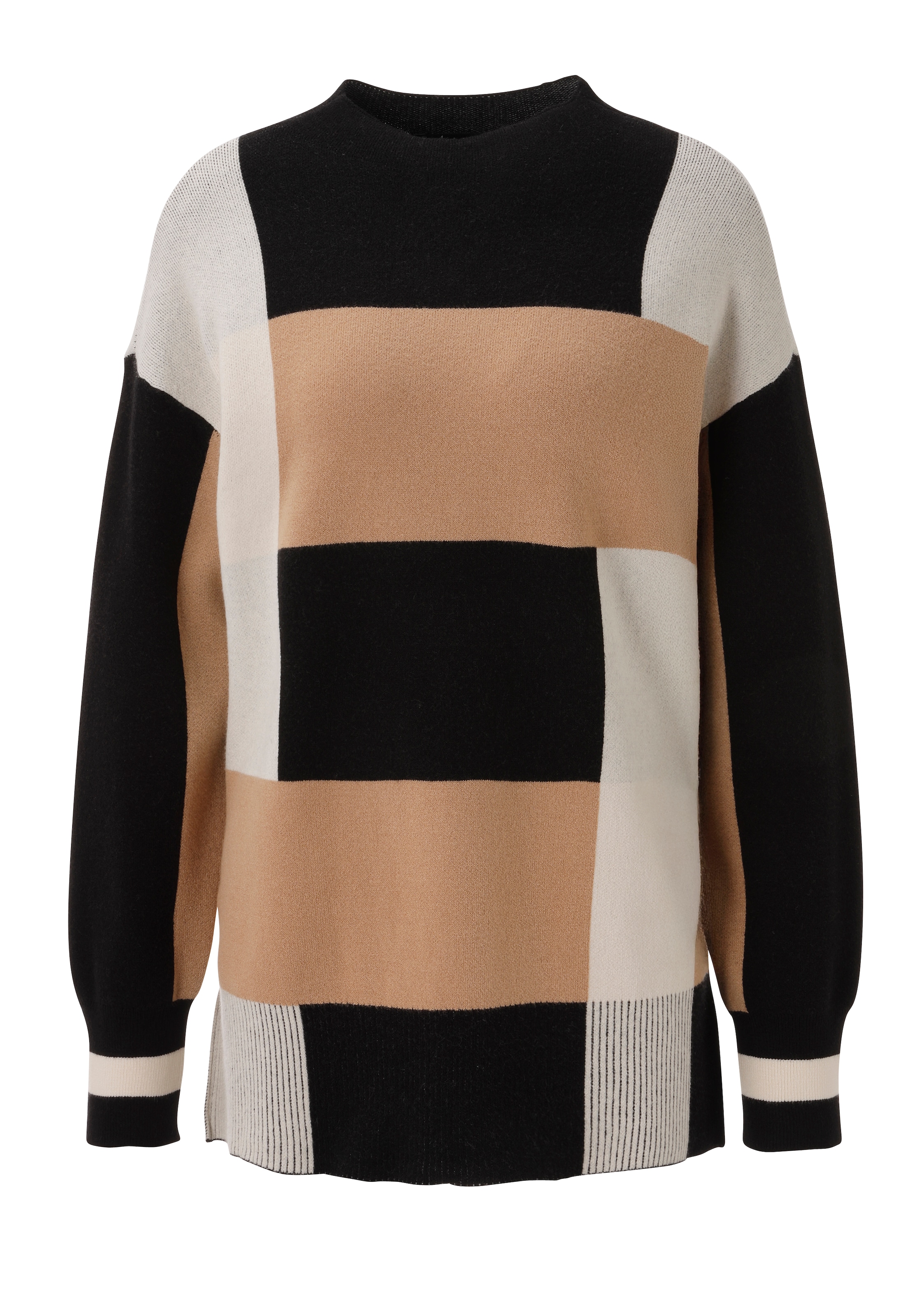 Aniston SELECTED Strickpullover in trendstarker Color-Blocking-Optik allover - NEUE KOLLEKTION