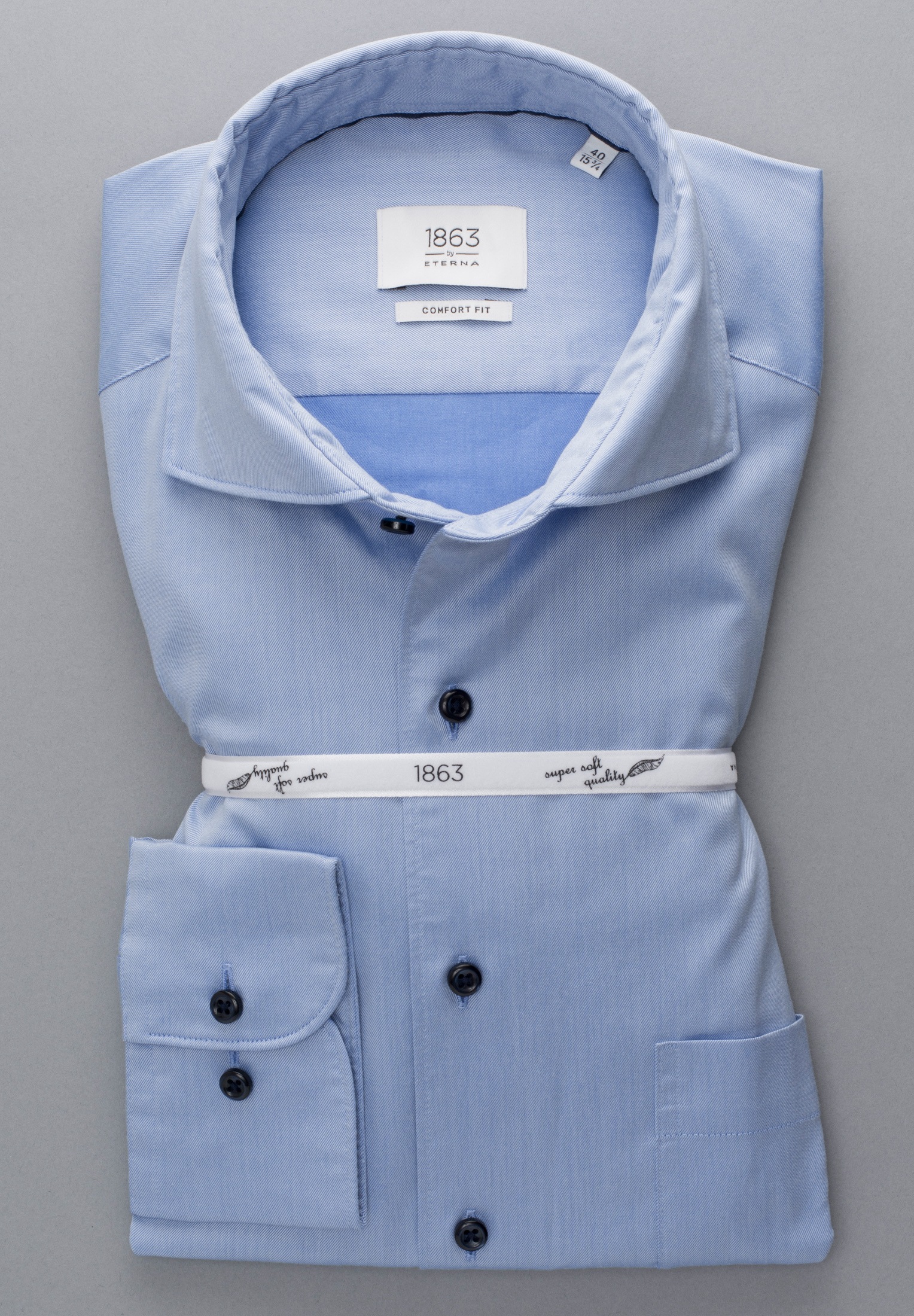 Eterna Langarmhemd »COMFORT FIT« EASY IRON (bügelleicht)