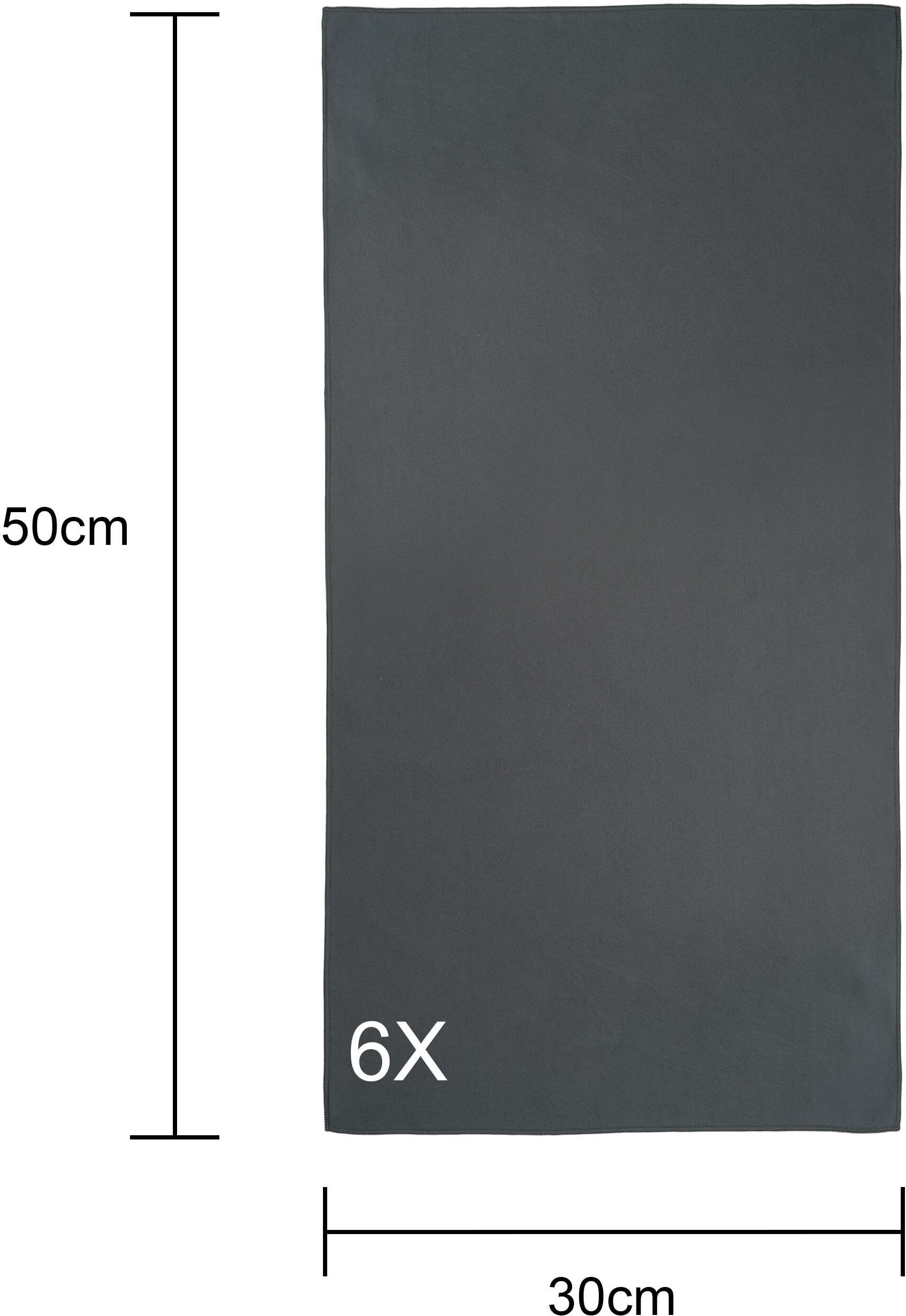 GOODproduct Handtücher »Leoa, diverse Grössen, Sporthandtuch, Reisehandtuch, Strandtuch« sehr leicht, kompakt, schnelltrocknend, Mikrofaser mit Kontrastnaht