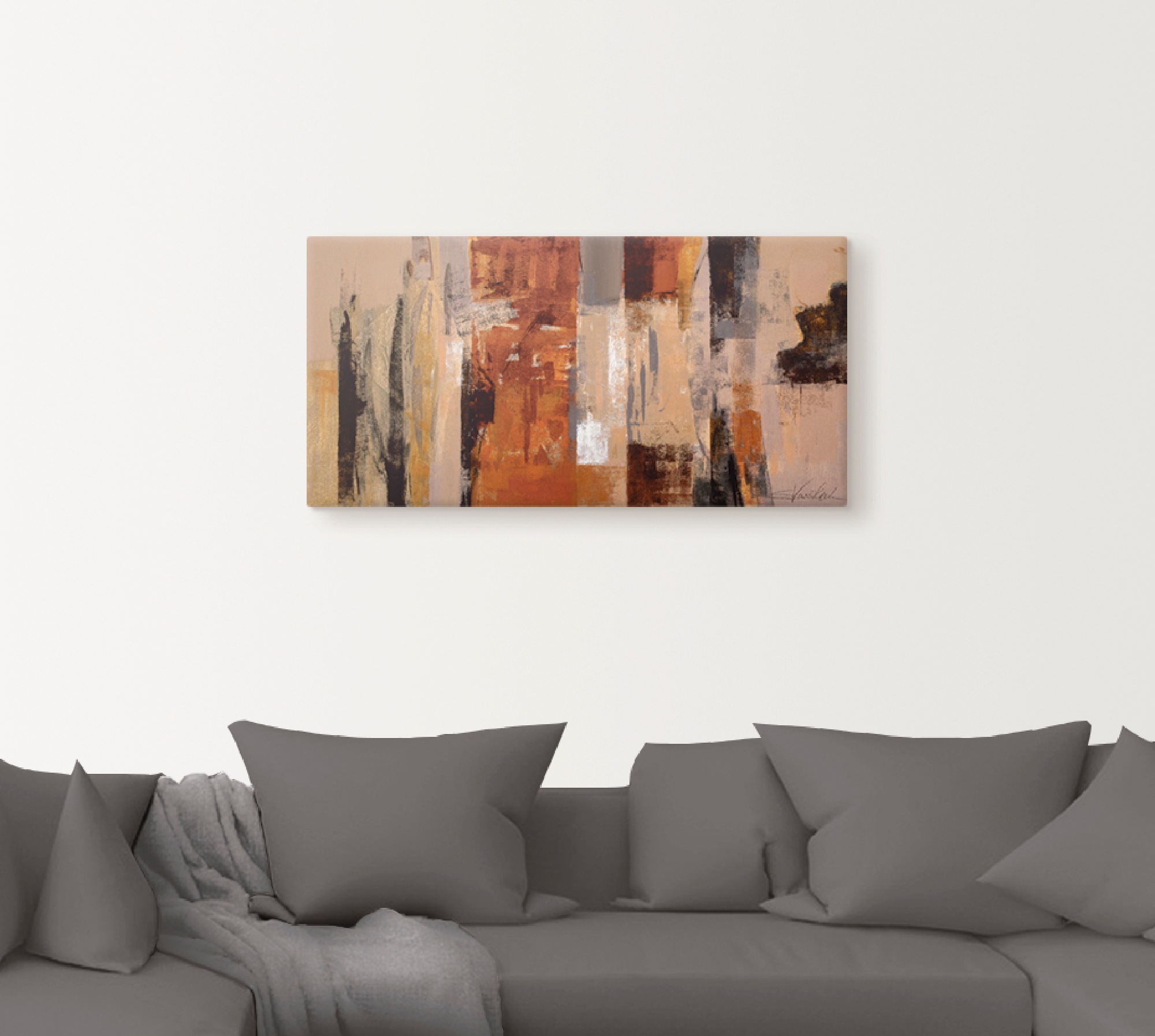 Artland Wandbild »Stadt-Morgen« Gegenstandslos 1 Stk. tlg. als Leinwandbild, Poster in verschied. Grössen