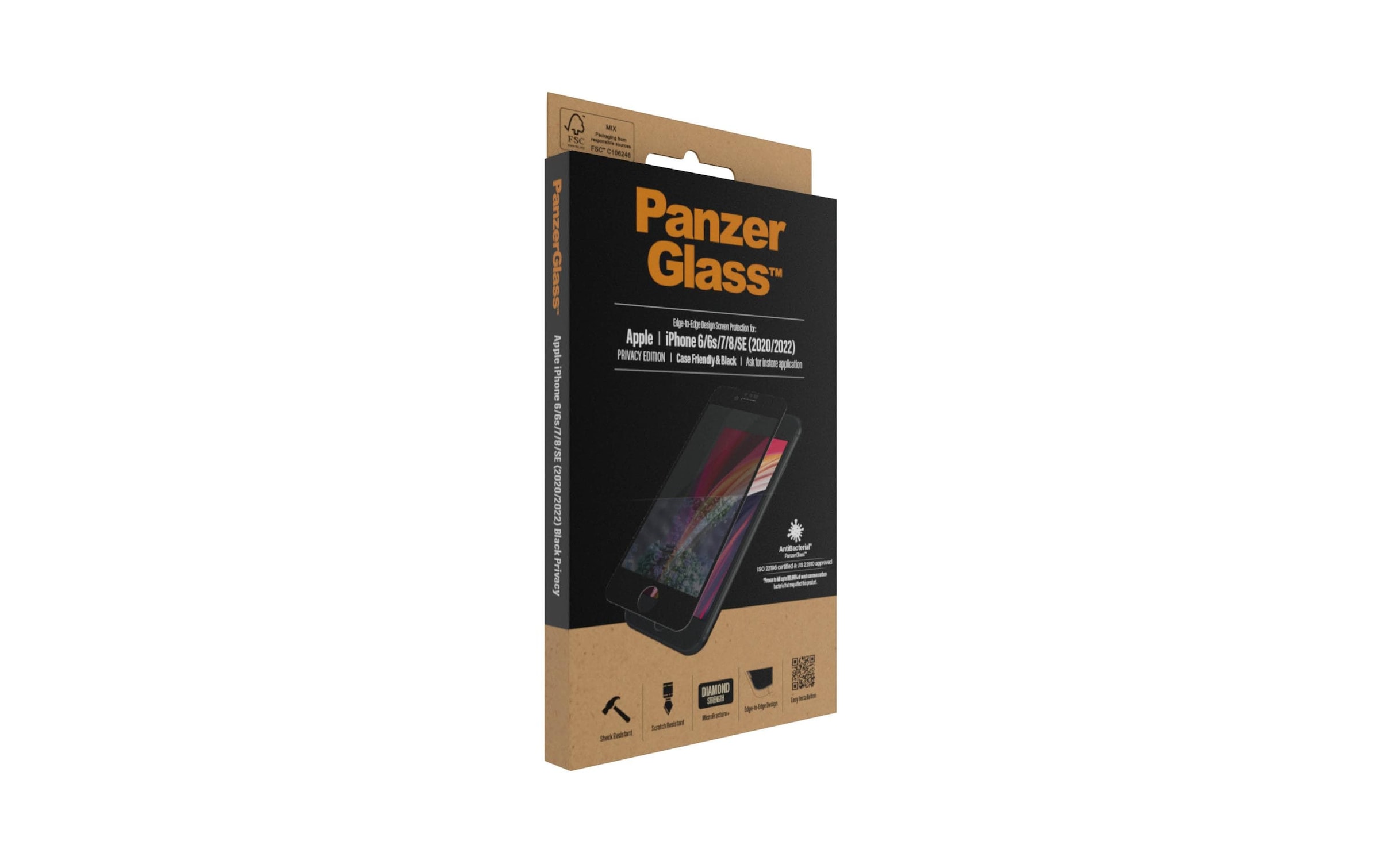 PanzerGlass Schutzfolie »Case« 100% bis an den Rand deckend, Mit Rahmen