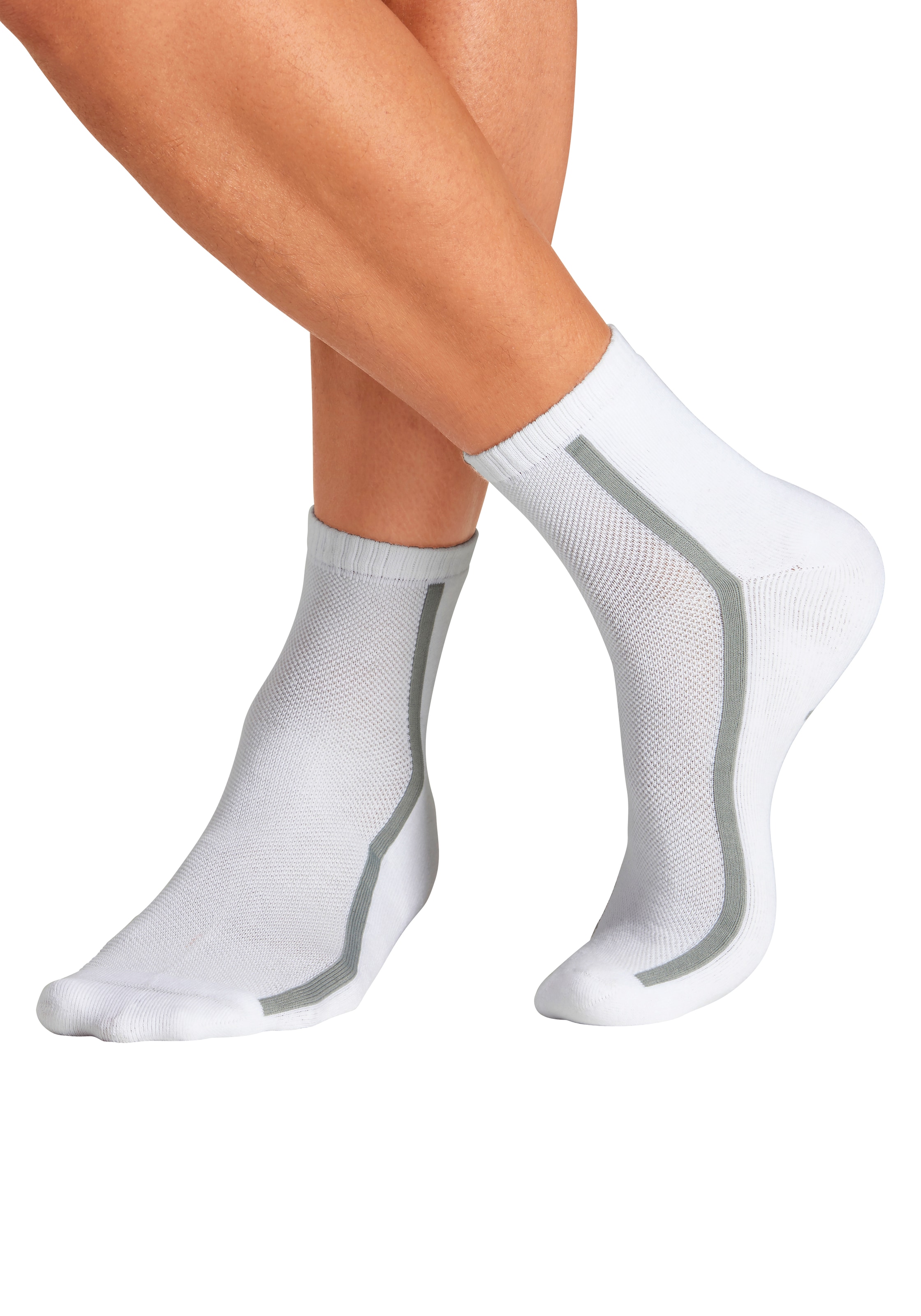 Bench. Chaussettes de tennis »Sportsocken Herren Quartersocks atmungsaktiv« Paquet, 6 Couple tlg. dämpfend durch Hochfersen- Frottee