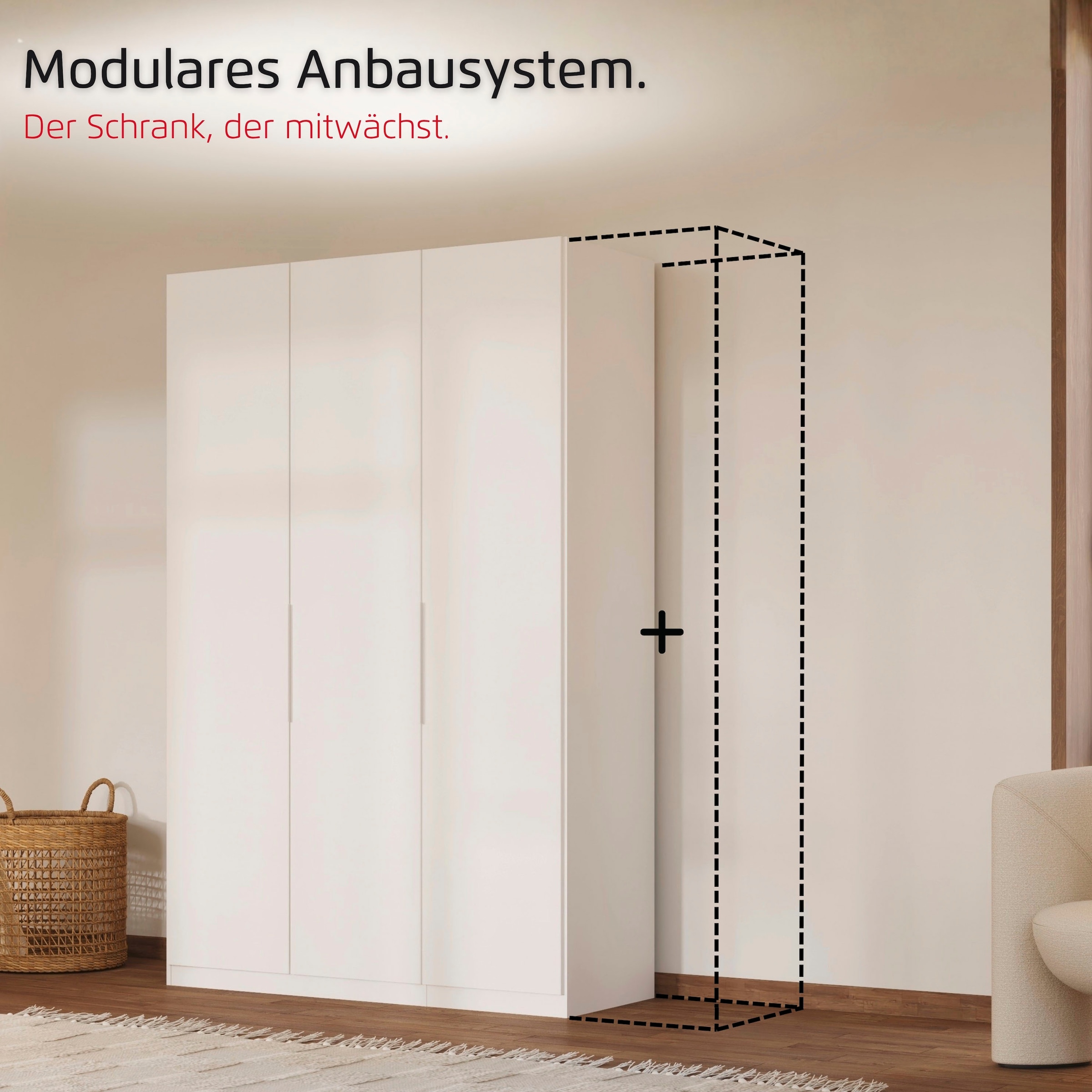 rauch Armoires à vêtements »Schlafzimmer Garderobe Kinderzimmer WELTNEUHEIT ELVIK by rauch-ONE« SYSTÈME DE MONTAGE RAPIDE BREVETÉ avec ouverture par pression FABRIQUÉ EN ALLEMAGNE