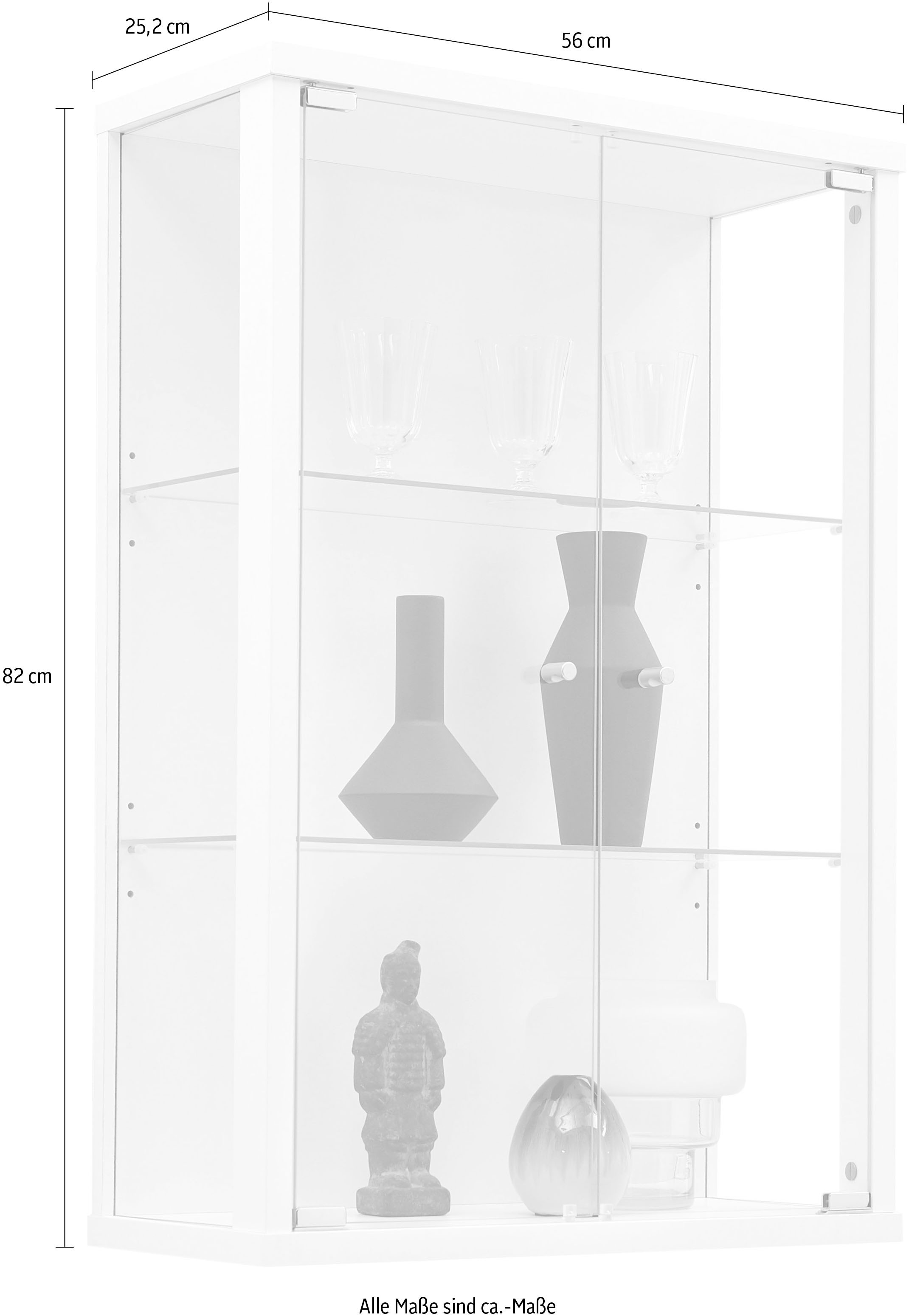 fif möbel Vitrines »OPTIMA« Hängevitrine/Glasvitrine 2x Glastür,perfekt für Sammler,Sammlervitrine