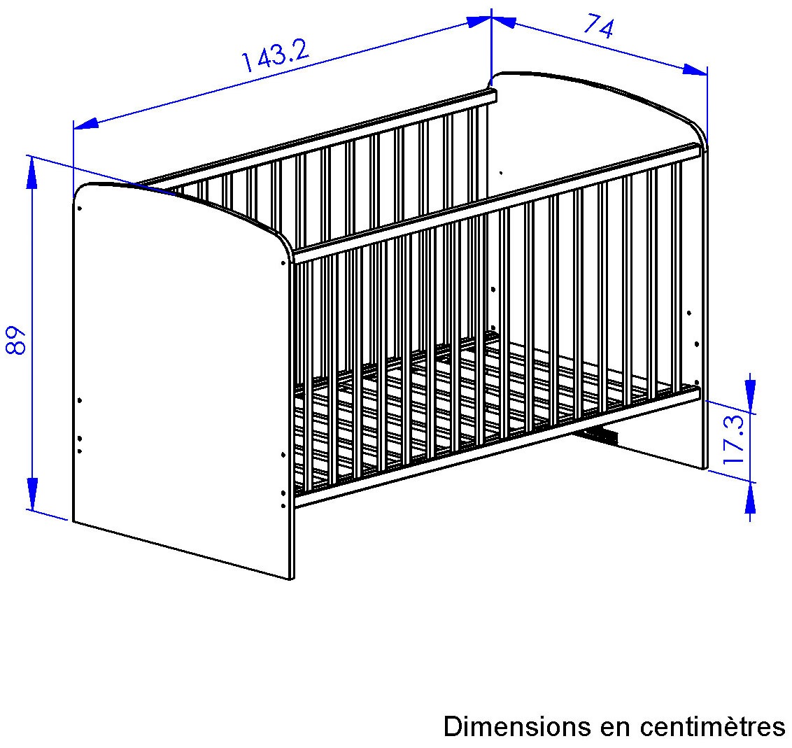 Gami Lit bébé »BASILE« 1 pièces tlg. Zum "Little Bed" umbaubar