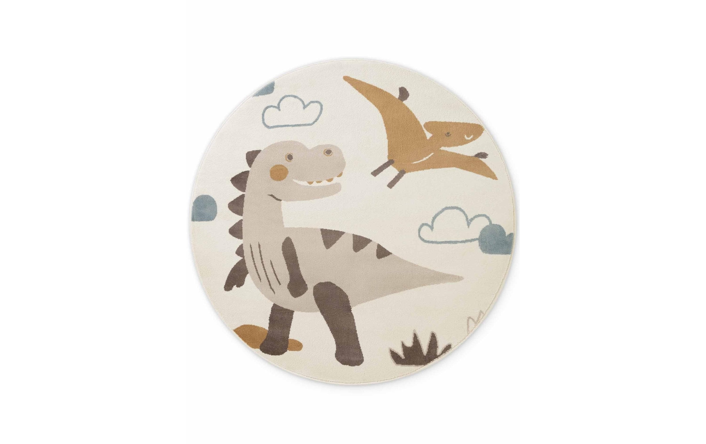 HANSE Home Tapis pour enfants »Dino« Rond 10 mm Höhe Pflegeleicht, Weich, Kinderzimmer, Spielteppich, Spielunterlage