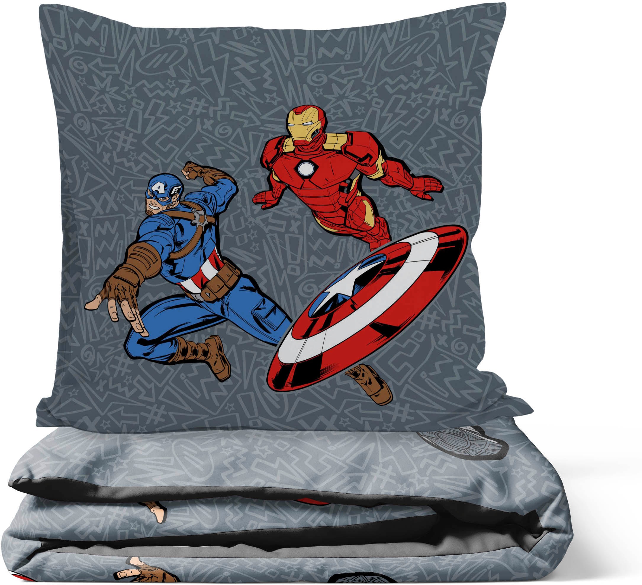 MARVEL Linge de lit pour enfants »Avengers Don't Sweat« 2 100% coton