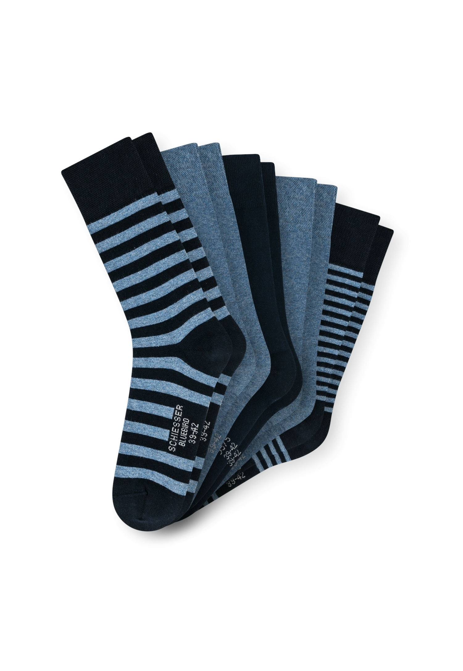 Schiesser Socken »Bluebird« 5 Paar tlg. druckfreier Bund, Fersen und Zehen handgekettelt, Cotton-Mix