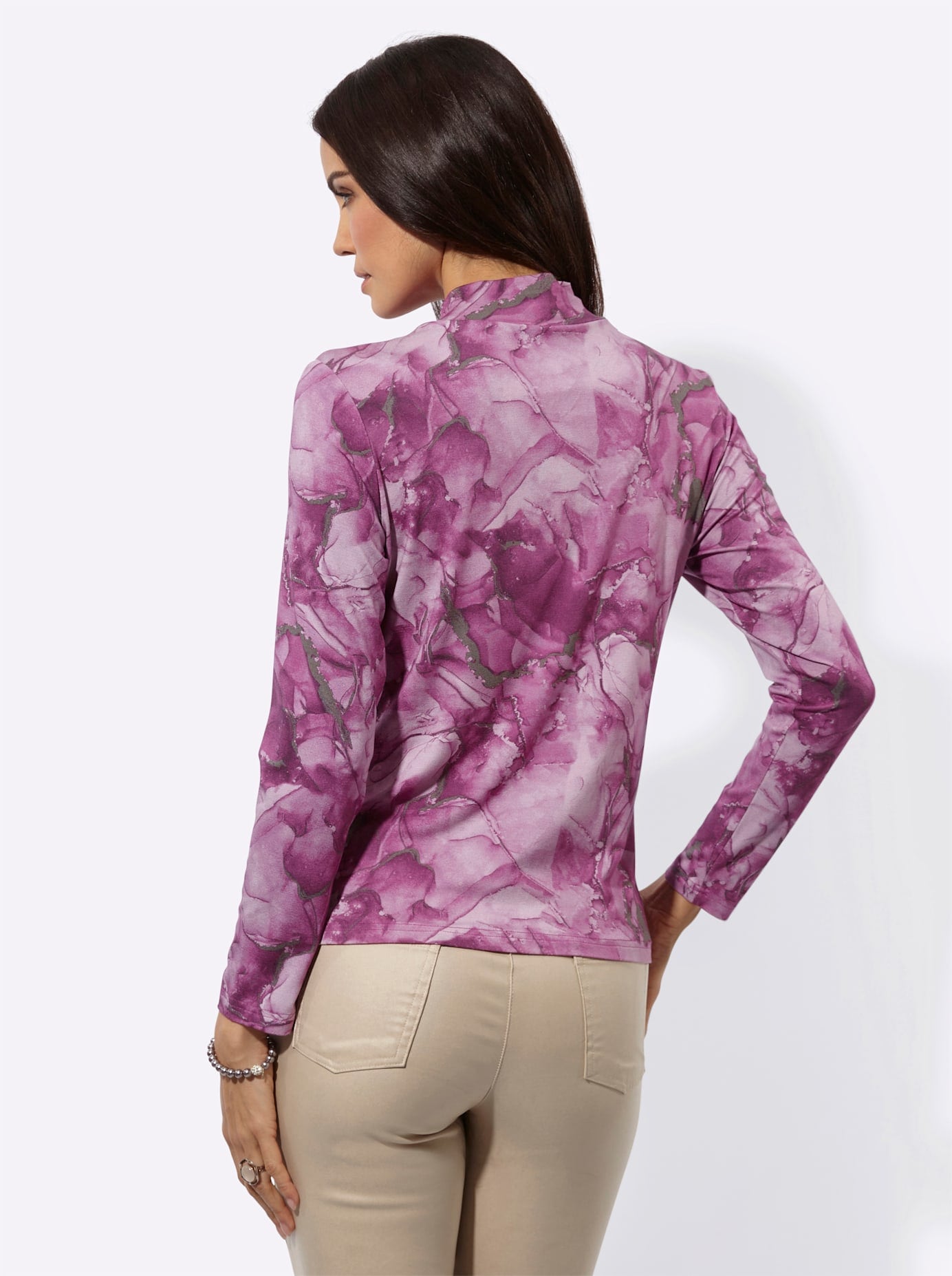creation L T-shirt à col montant »Druck-Shirt« 1
