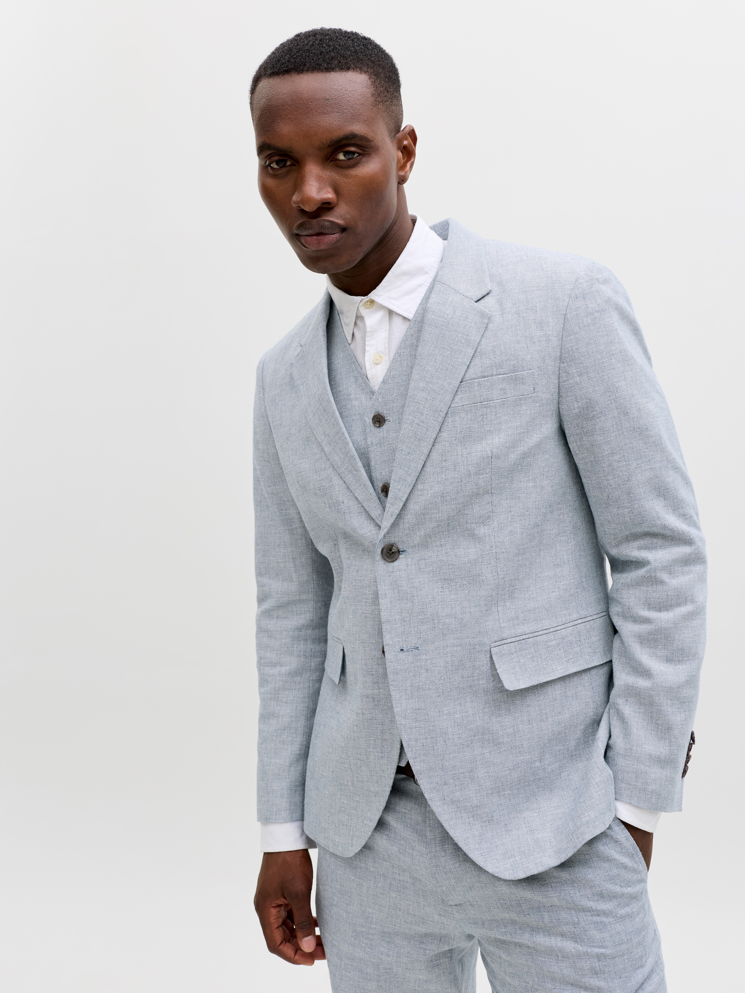 Jack & Jones Veste »JPRMARTIN SUMMER BLZ LINEN BLEND NO06 SN« Mélange de coton, coupe slim