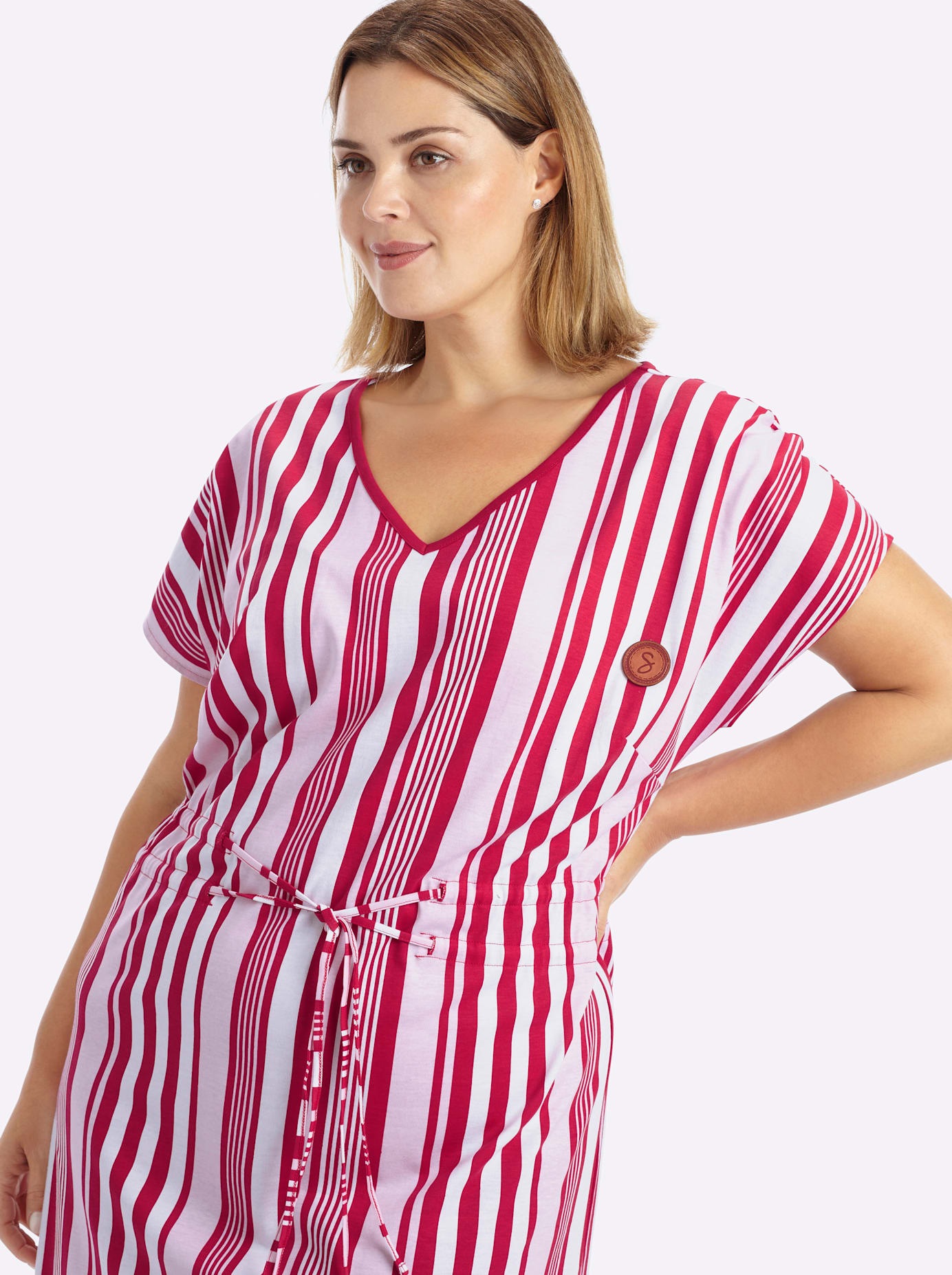Sheego Jerseykleid »Jersey-Kleid« Brusttasche