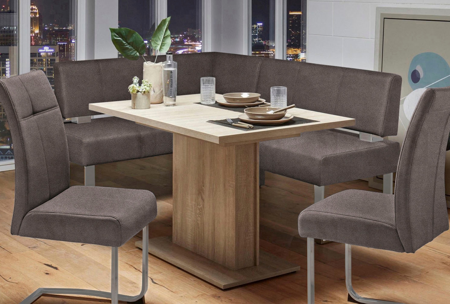 Home affaire Eckbank »Rab« in 2 Breiten (180 oder 200 cm), Bezug in verschiedenen Qualitäten