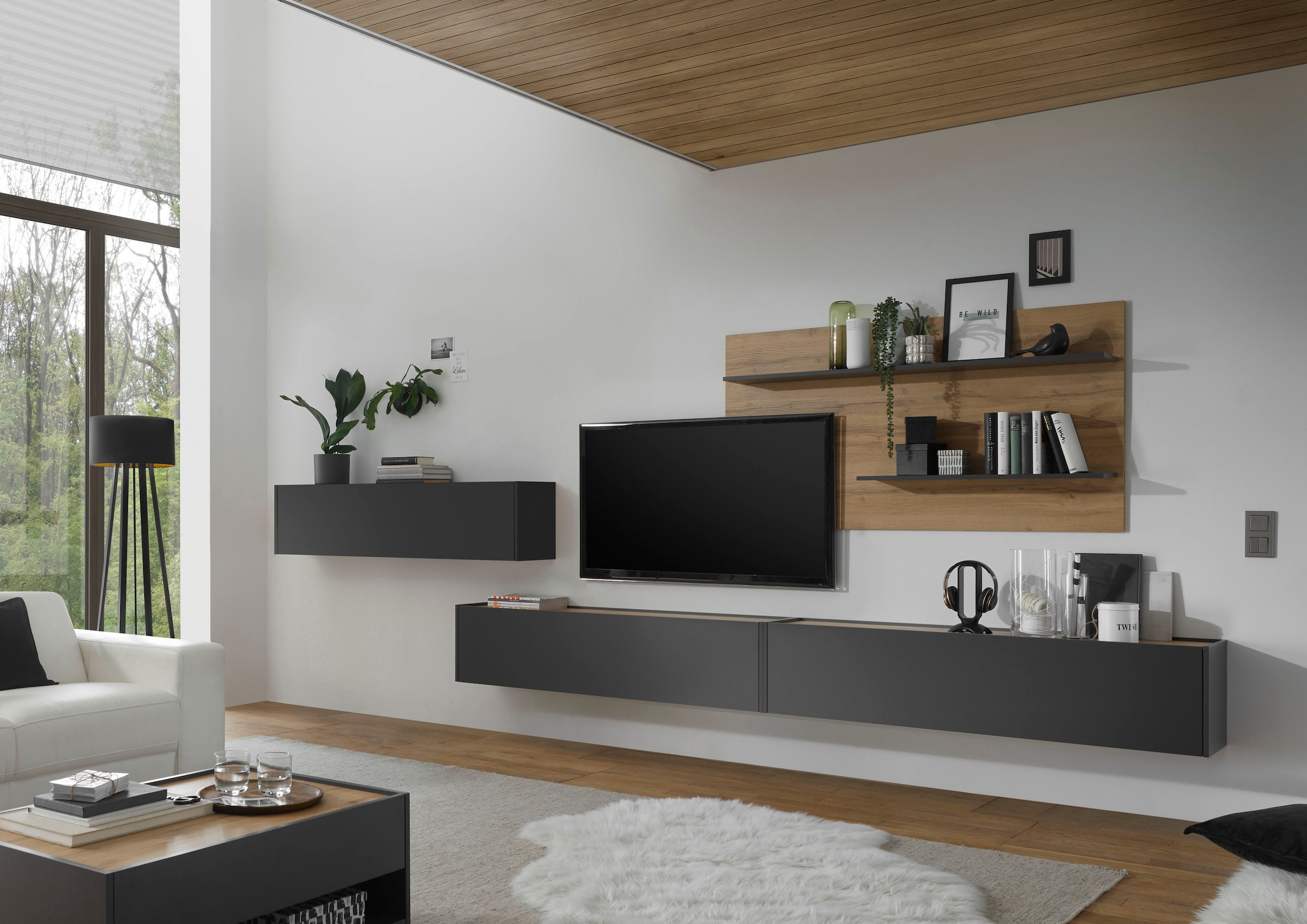 Home affaire Meuble mural »City/Giron, moderne Anbauwand, Komplettset in vielen Farben verfügbar« Set, 4 cuis tlg.