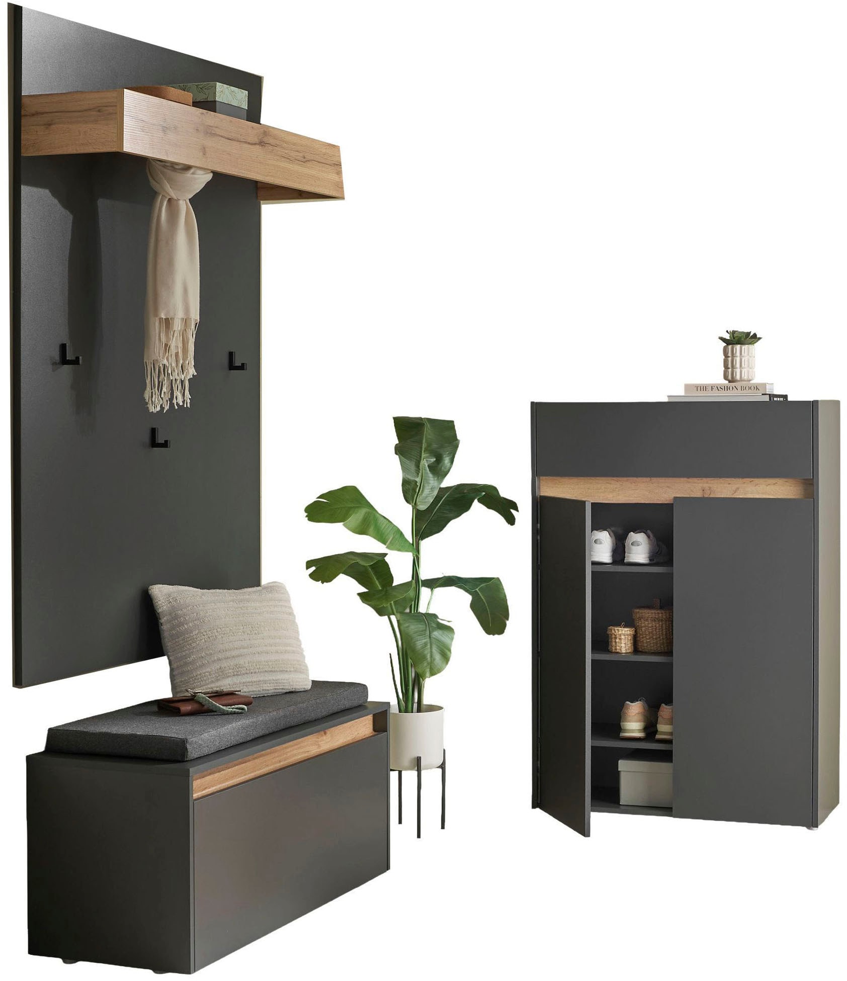 Home affaire Ensemble de vestiaires »City/Giron, moderne Garderobe, viel Stauraum, ca. 24 Schuhe« Set, 3 cuis tlg.