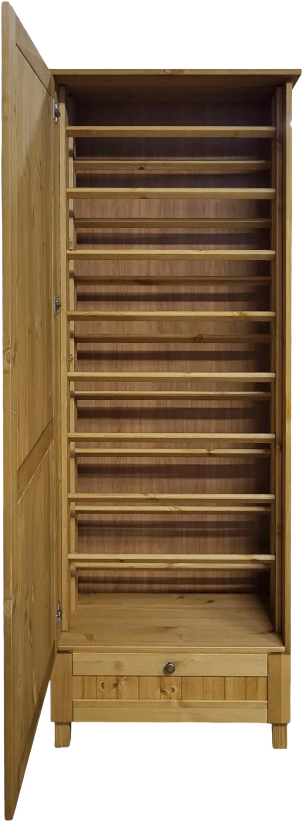 GOODproduct Schuhschrank »Juventus« 1 Stk. tlg. aus massiver Kiefer, Breite  67cm , Höhe 180 cm